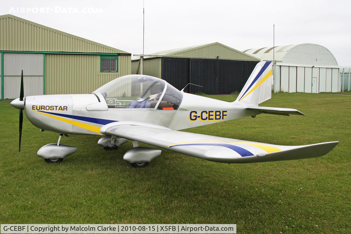 G-CEBF, 2006 Aerotechnik EV-97A Eurostar C/N PFA 315A-14525, Aerotechnik EV-97A Eurostar, Fishburn Airfield, August 2010.