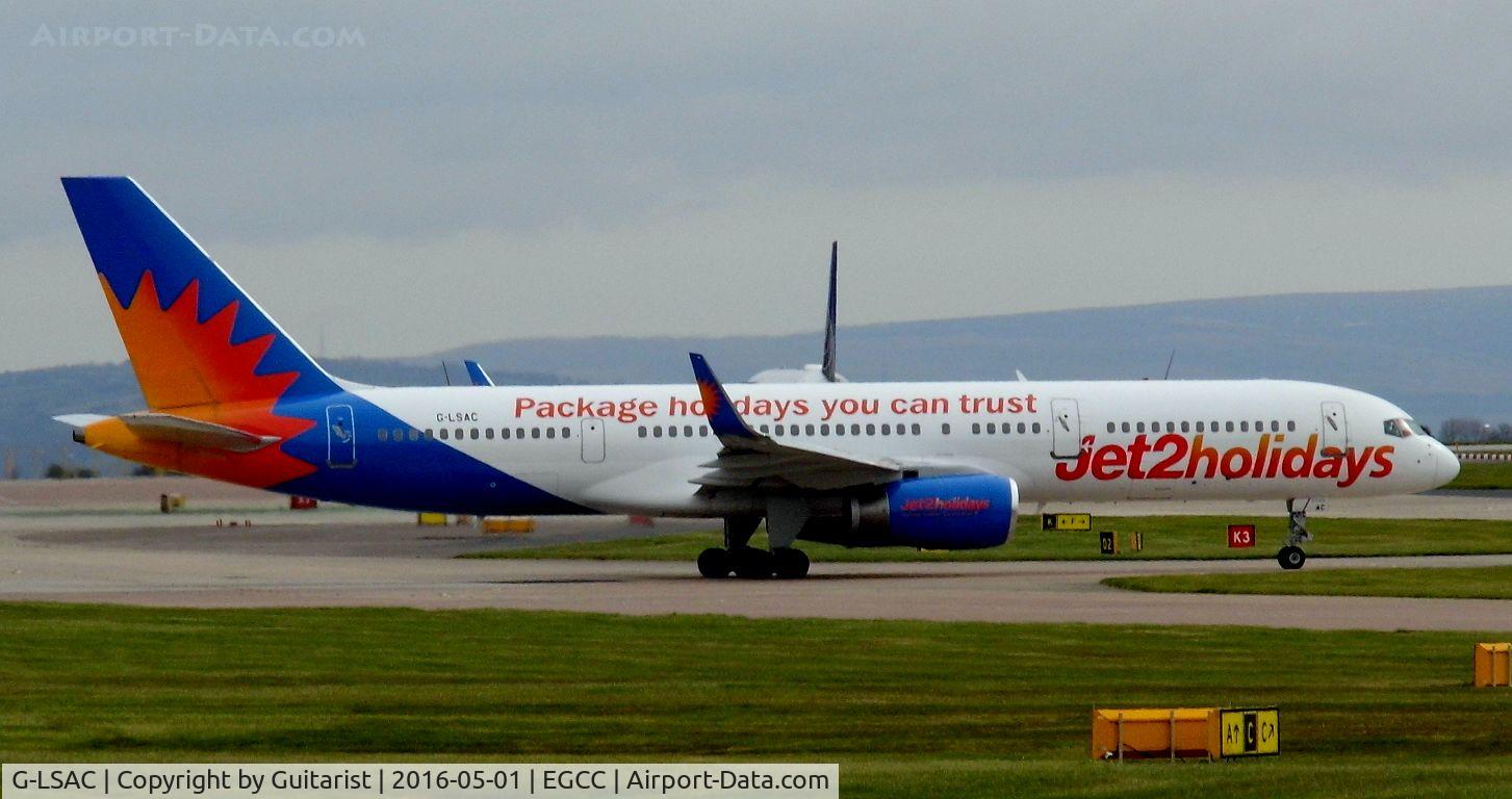 G-LSAC, 1992 Boeing 757-23A C/N 25488, At Manchester