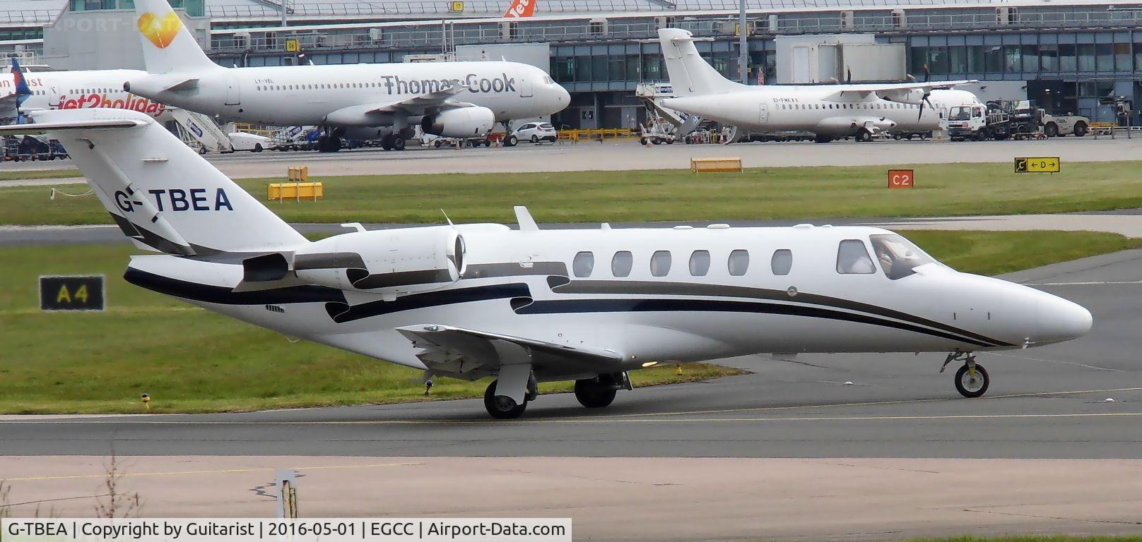 G-TBEA, 2003 Cessna 525A CitationJet CJ2 C/N 525A-0191, At Manchester