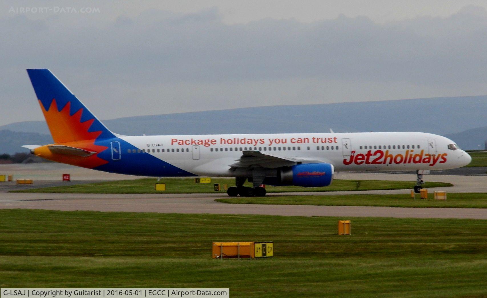 G-LSAJ, 1990 Boeing 757-236 C/N 24793, At Manchester