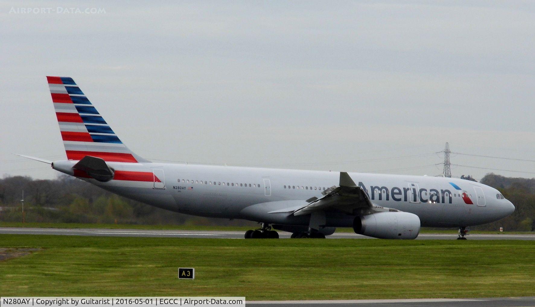 N280AY, 2009 Airbus A330-243 C/N 1022, At Manchester