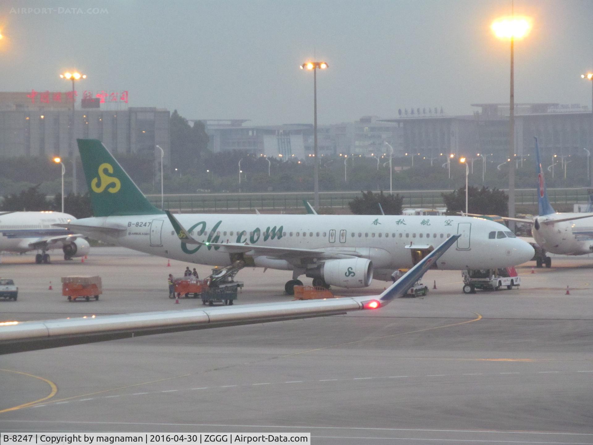 B-8247, 2015 Airbus A320-214 C/N 6765, getting dark but had to snap my first sighting of spring