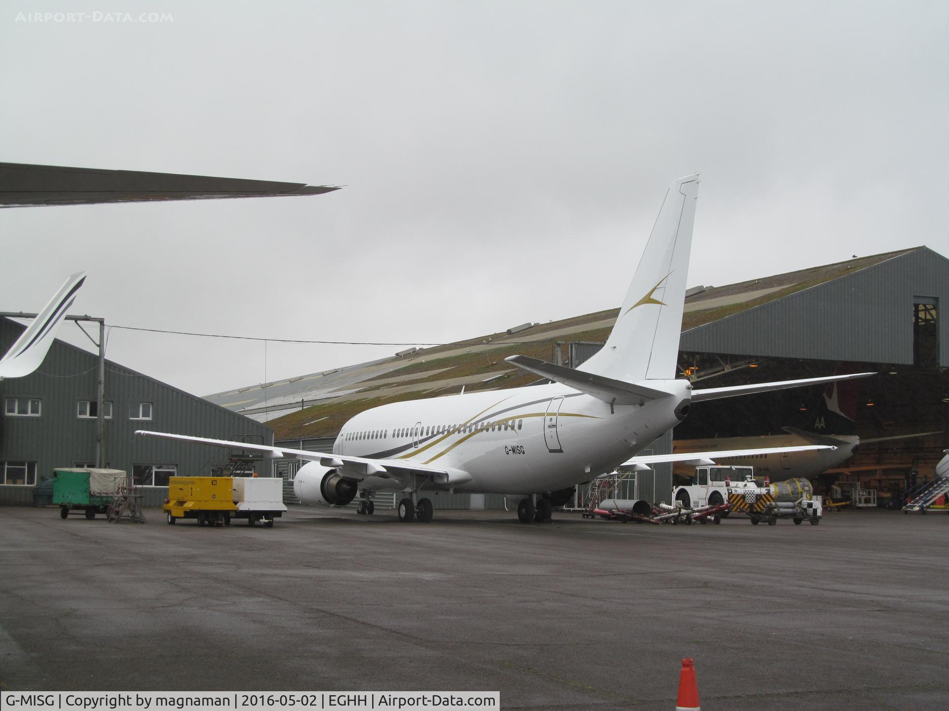 G-MISG, 1995 Boeing 737-3L9 C/N 27833, ex. N4973S which was temp reg for ex BMI Baby aircraft - now smart new c/s for biz jet role.