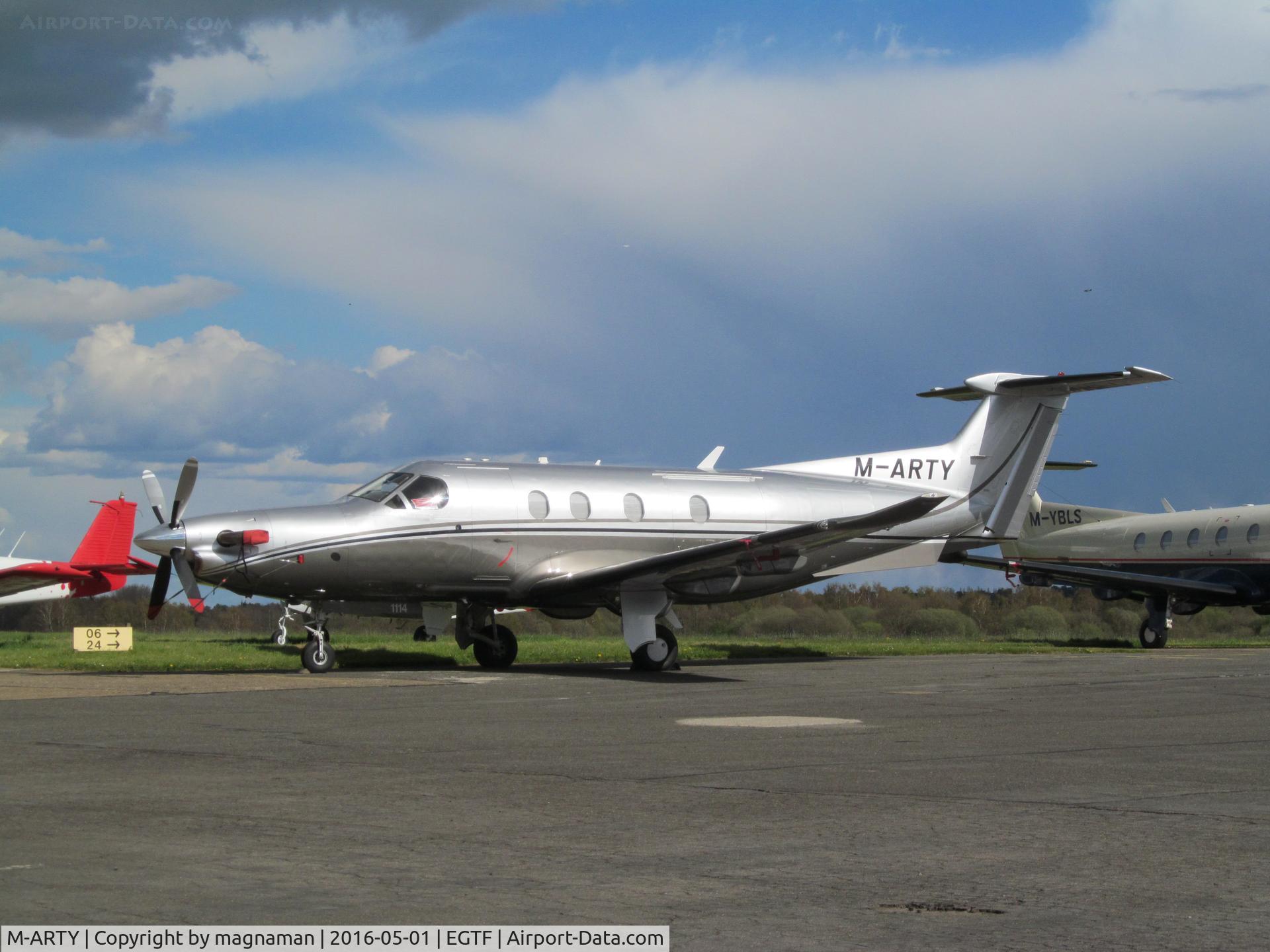 M-ARTY, 2009 Pilatus PC-12/47E C/N 1114, at fairoaks base
