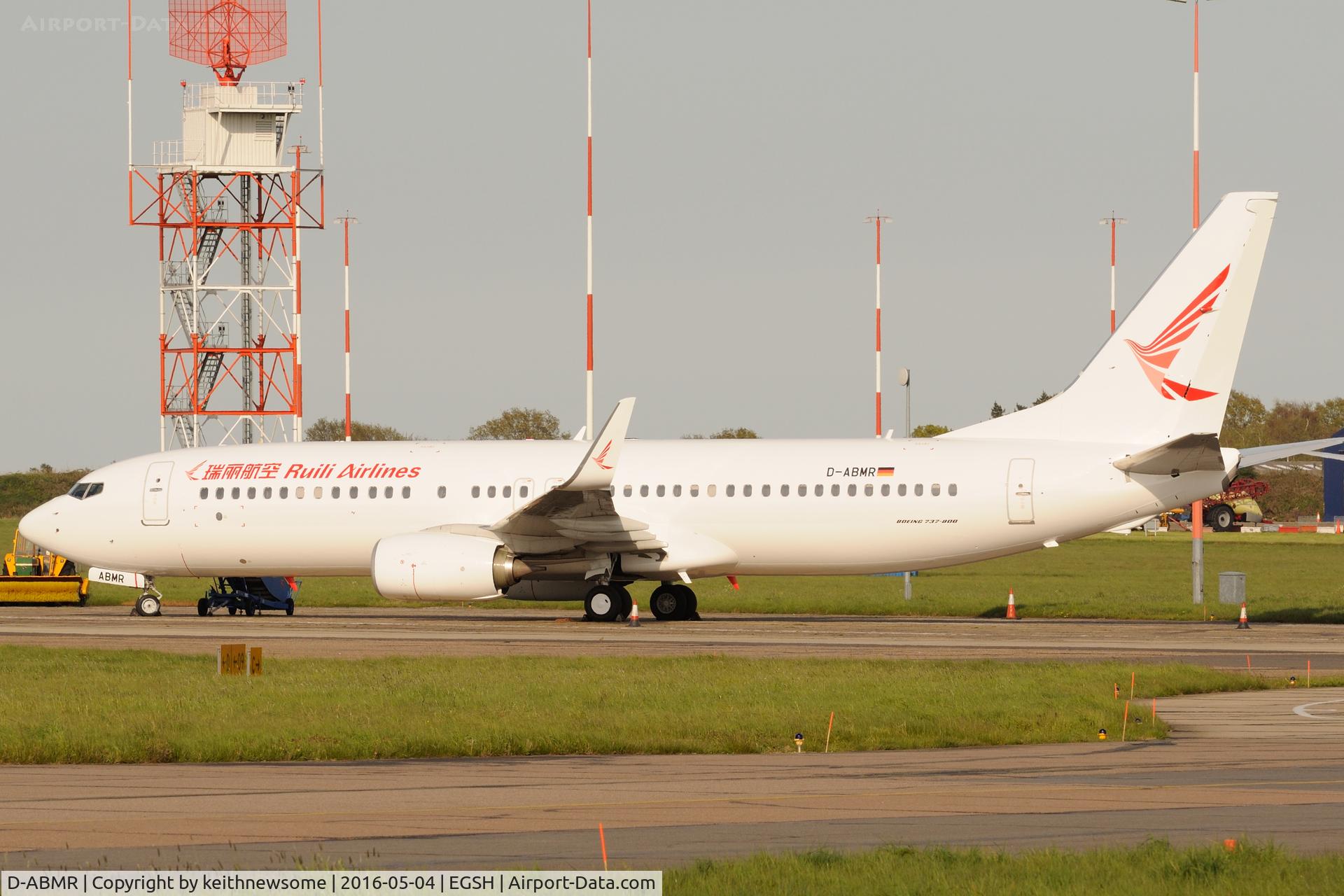 D-ABMR, 2013 Boeing 737-86J C/N 37781, Removed from spray shop in partial Ruili Airlines colour scheme.
