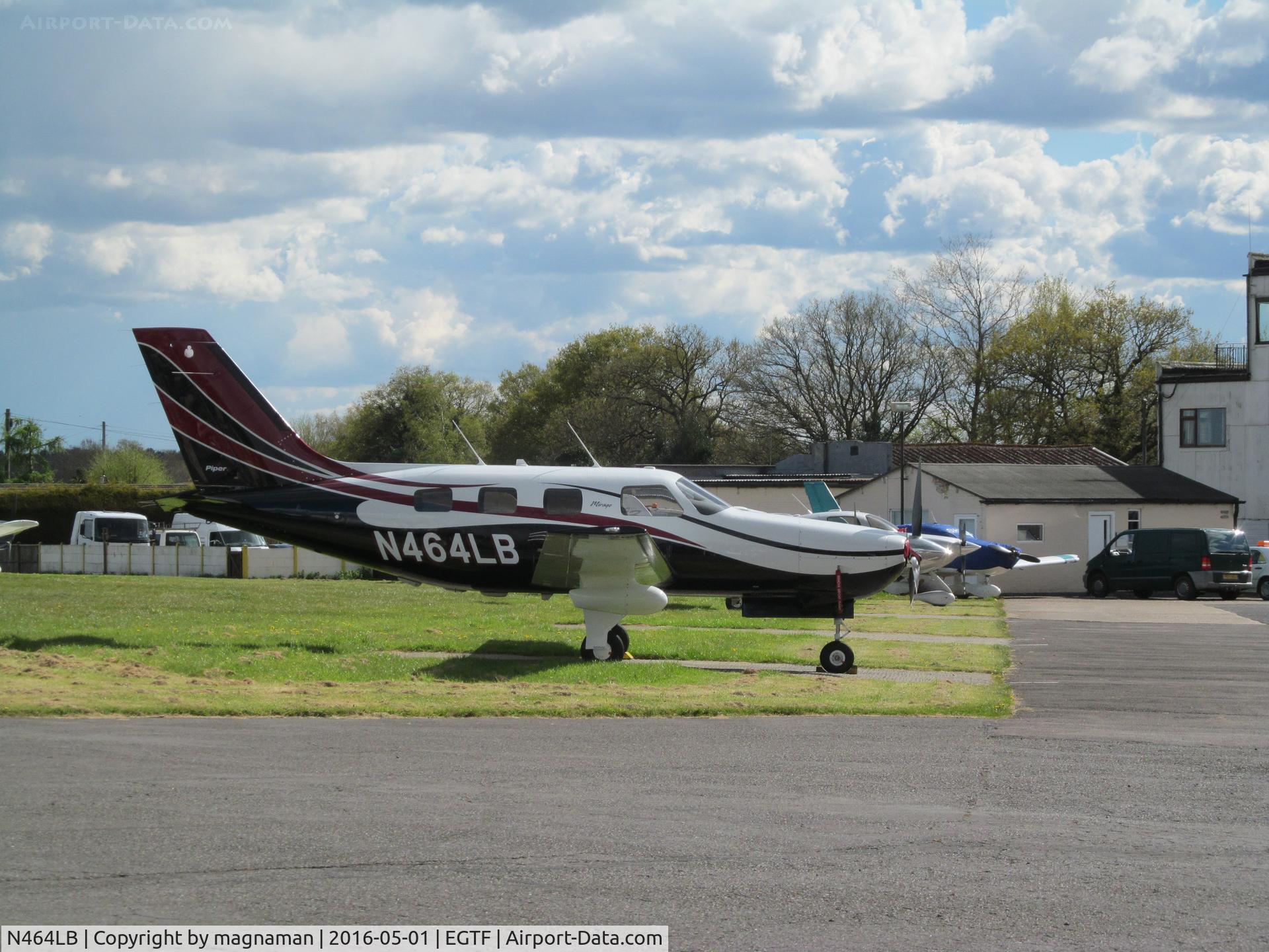 N464LB, 1993 Piper PA-46-350P Malibu Mirage C/N 4622139, on apron at fairoaks