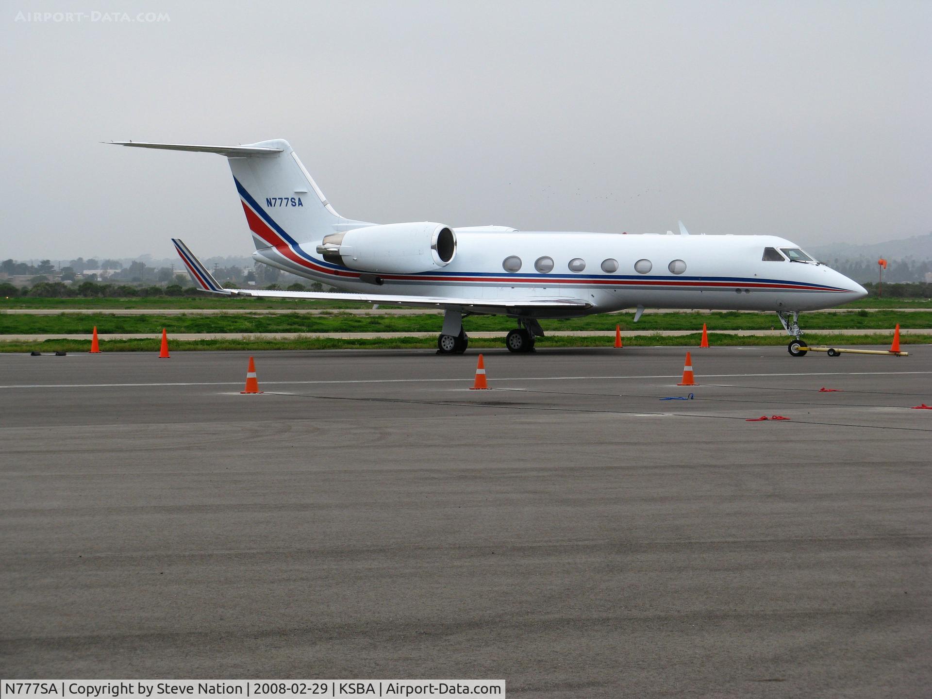 N777SA, 1990 Gulfstream Aerospace G-IV C/N 1138, Lone Star Land and Cattle Co (Springdale, CA) 1990 Gulfstream Aerospace G-IV @ Santa Barbara Municipal Airport, CA (now registered N501RB with same owner in Houston, TX)