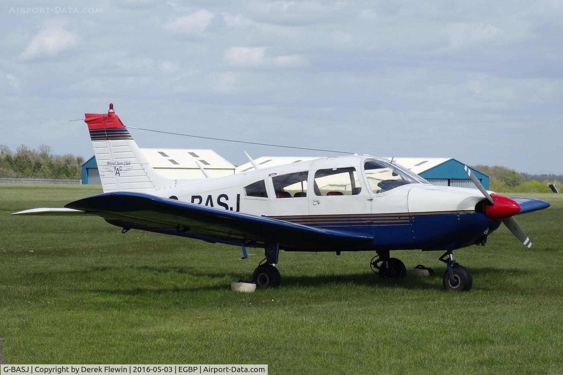G-BASJ, 1972 Piper PA-28-180 Cherokee C/N 28-7305136, Cherokee, Bristol Aero club Kemble based, seen parked up.
