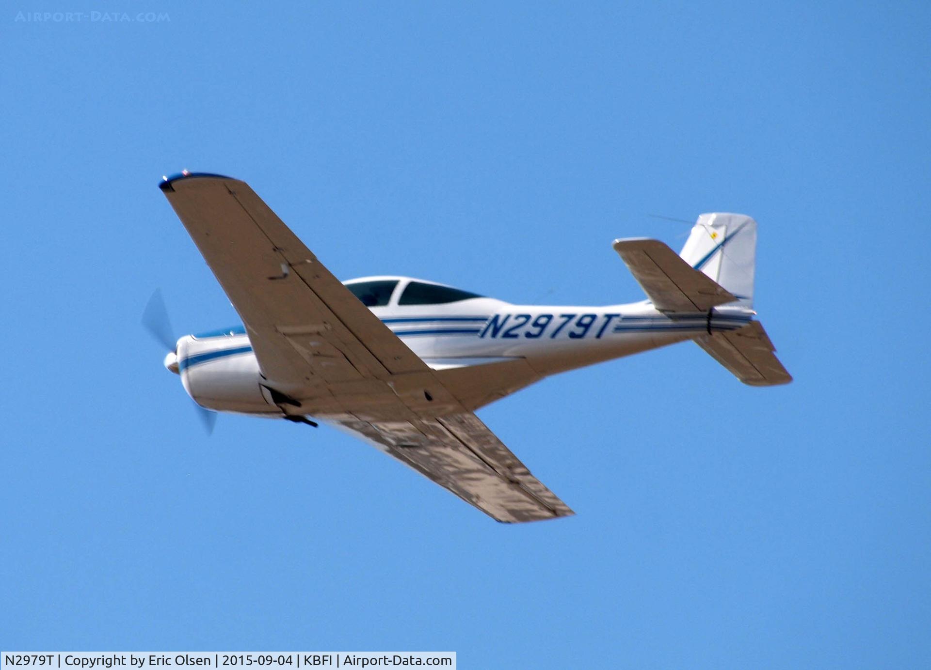 N2979T, 1966 Aero Commander 200D C/N 345, Aero Commander over Boeing Field.