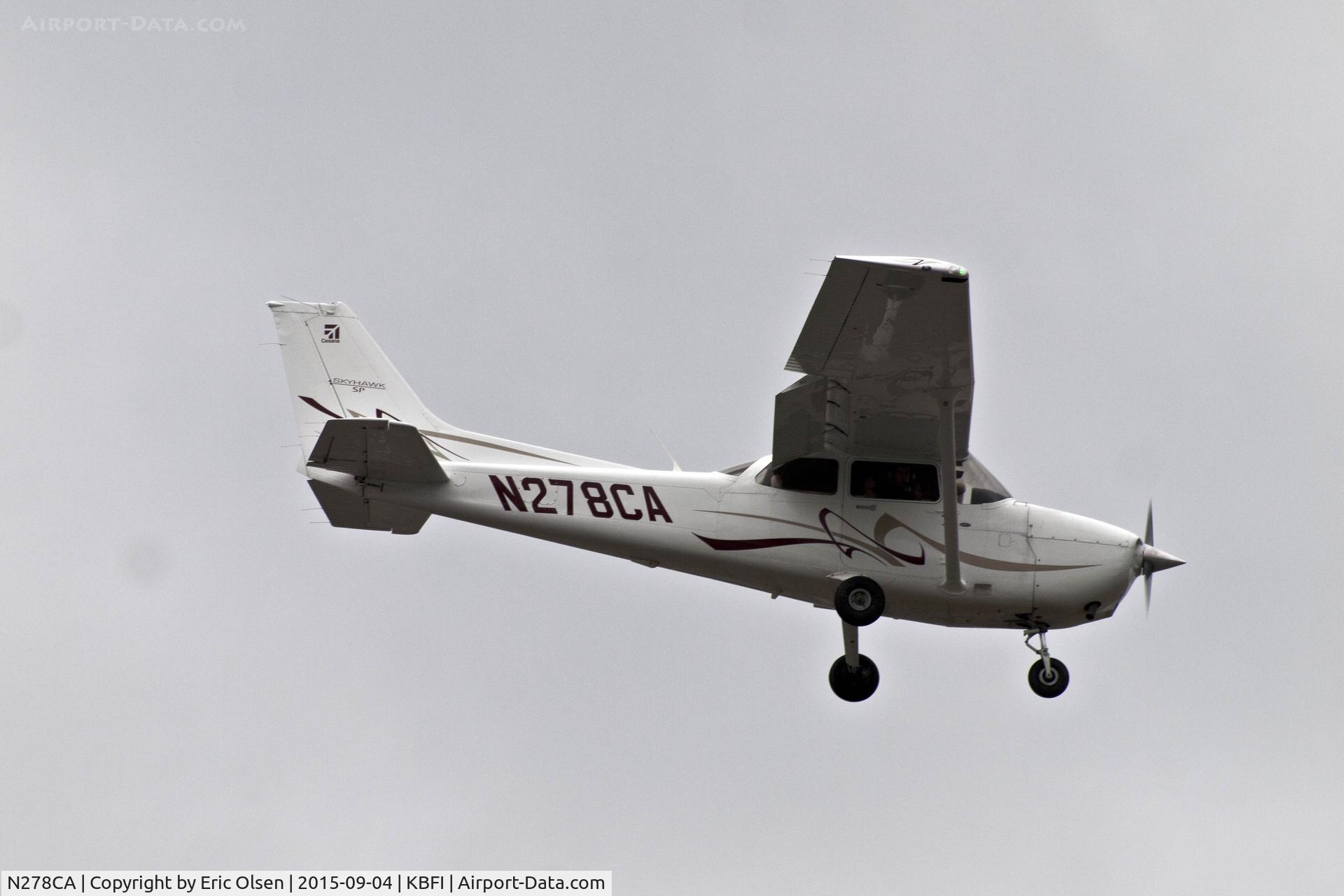 N278CA, 2008 Cessna 172S C/N 172S10801, Cessna 172S over Boeing Field.