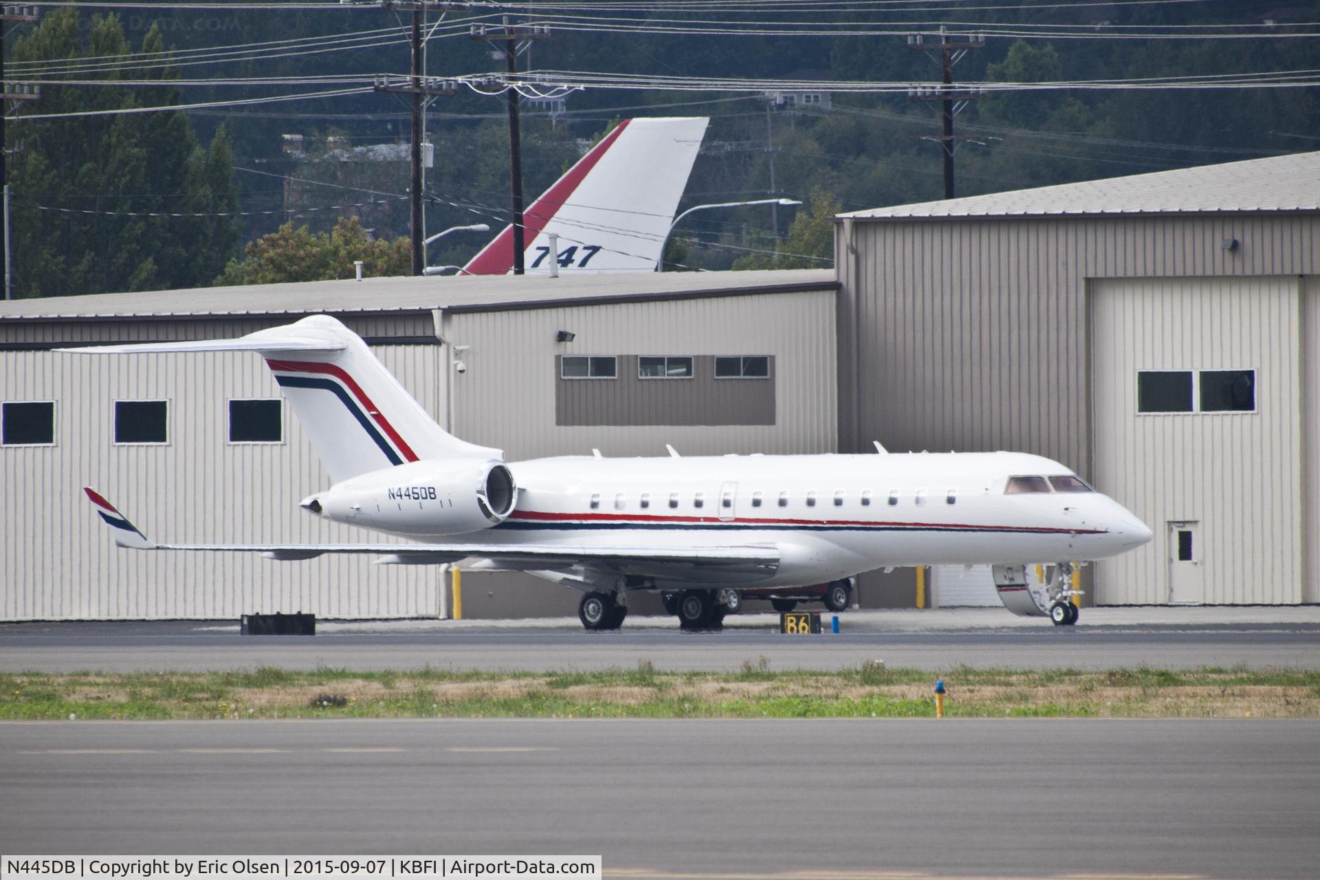 N445DB, 2010 Bombardier BD-700-1A10 Global Express 5000 C/N 9400, BD-700 at Boeing Field.