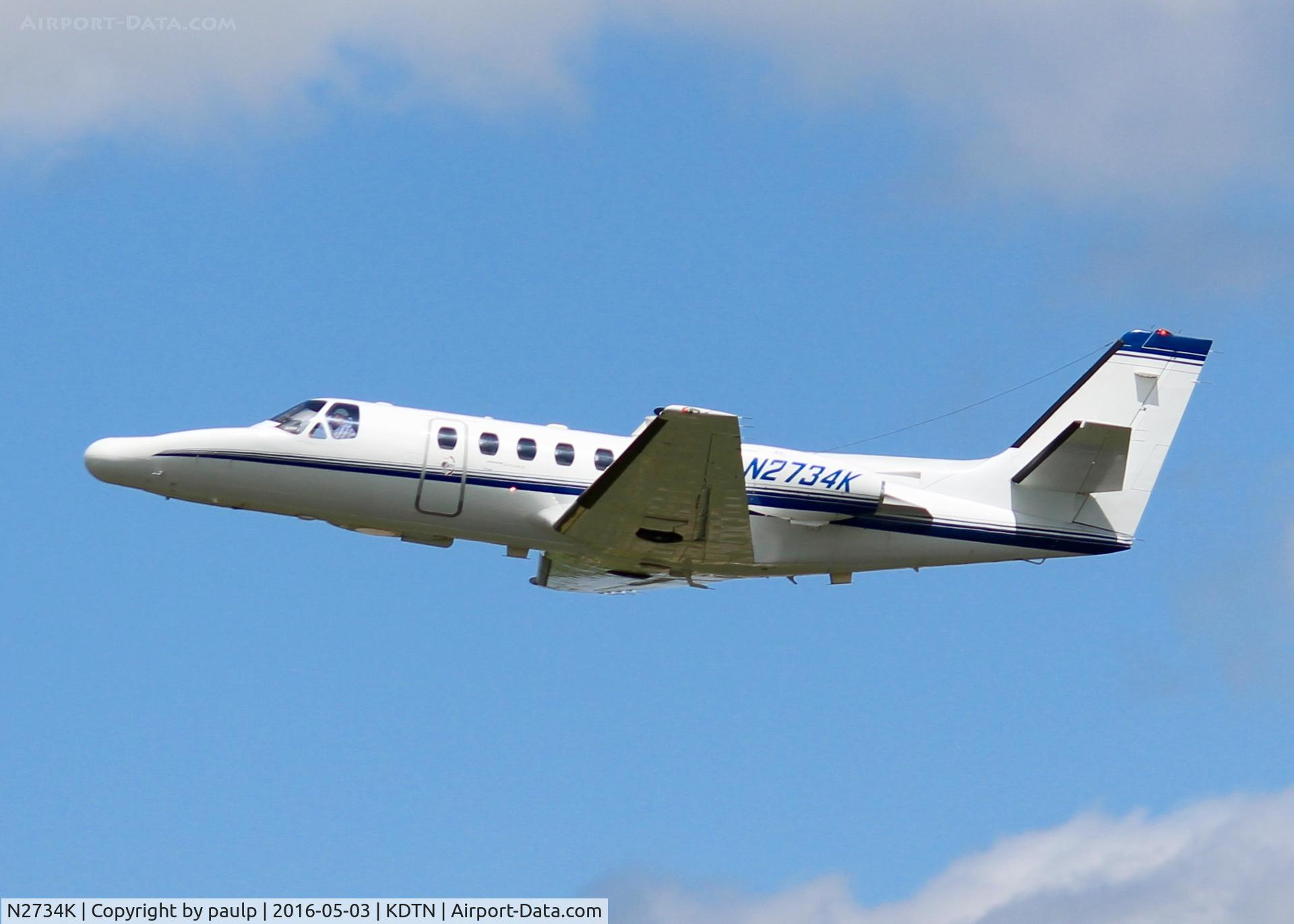N2734K, 1989 Cessna 550 Citation II C/N 550-0595, At Downtown Shreveport.