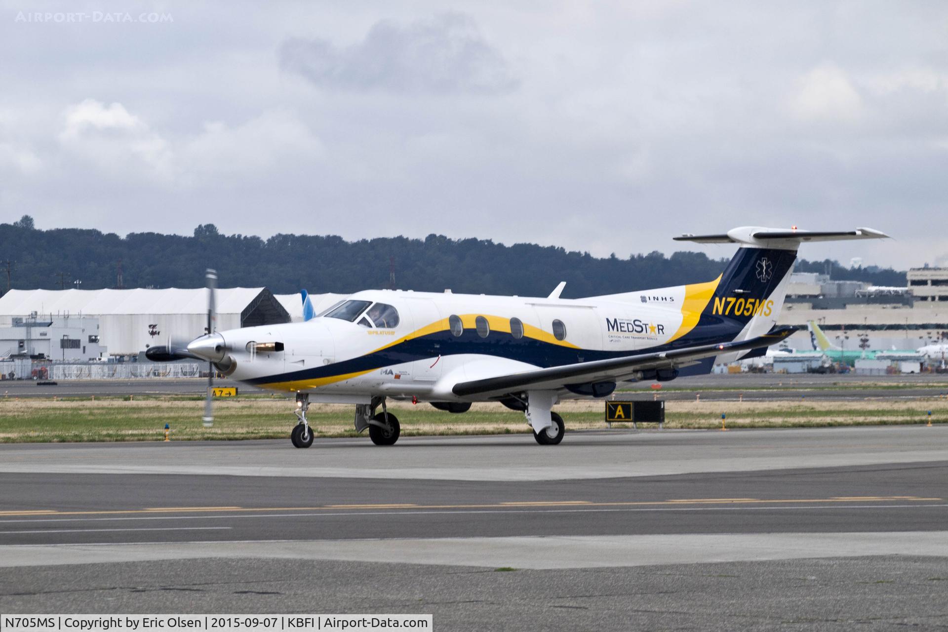N705MS, 2009 Pilatus PC-12/47E C/N 1134, Pilatus PC-12 at Boeing Field.