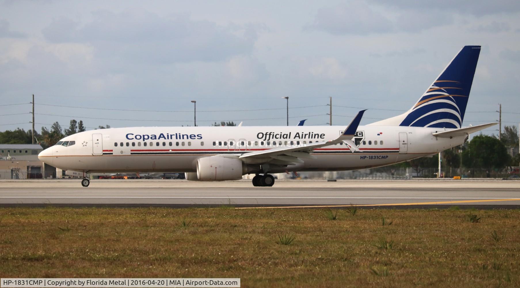 HP-1831CMP, 2013 Boeing 737-8V3 C/N 40788, Copa Airlines