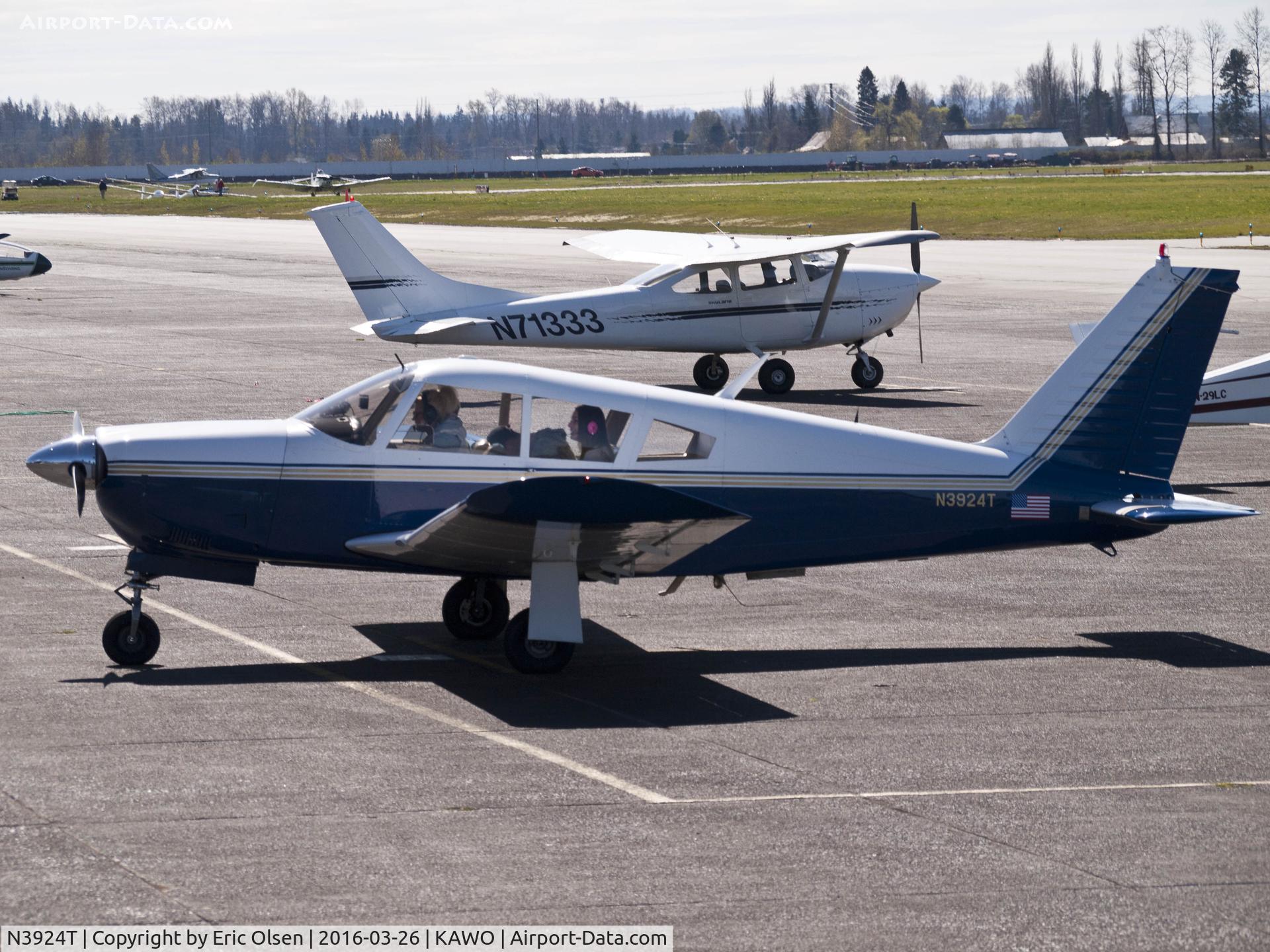 N3924T, 1967 Piper PA-28R-180 Cherokee Arrow C/N 28R-30262, Piper PA-28 by Ellie's at the Airport.