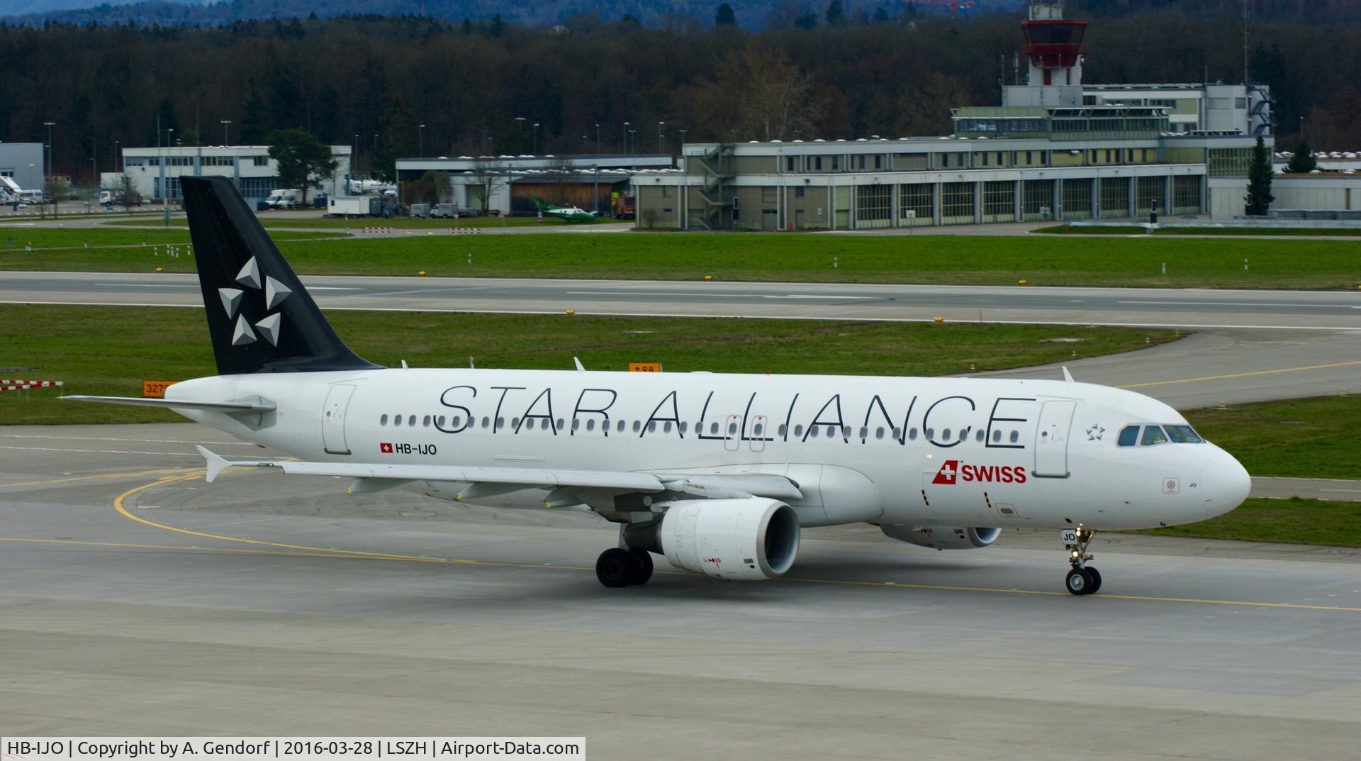 HB-IJO, 1997 Airbus A320-214 C/N 673, Swiss (Star Alliance cs.), is here at Zürich-Kloten(LSZH)