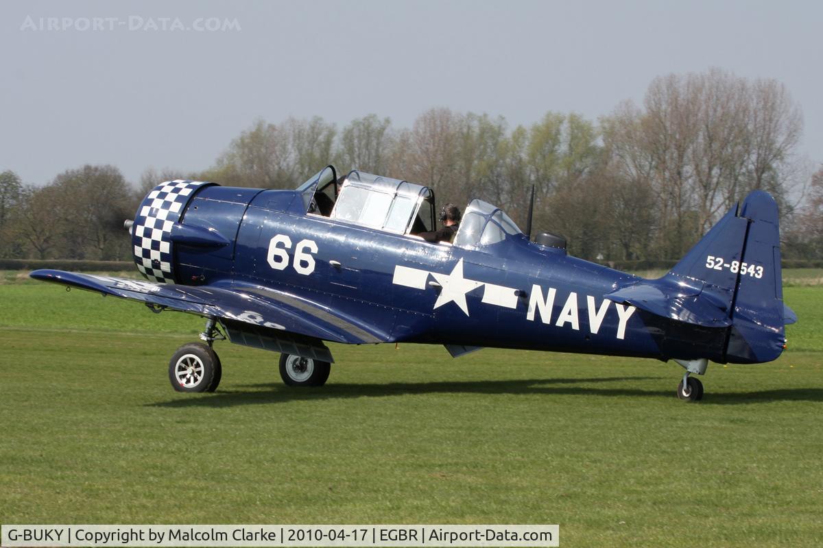 G-BUKY, 1952 Canadian Car & Foundry T-6H Harvard Mk.4M C/N CCF4-464, Canadian Car & Foundry T-6H Harvard Mk.4M at the 2010 John McLean Trophy aerobatics competition, Breighton Airfield, UK.