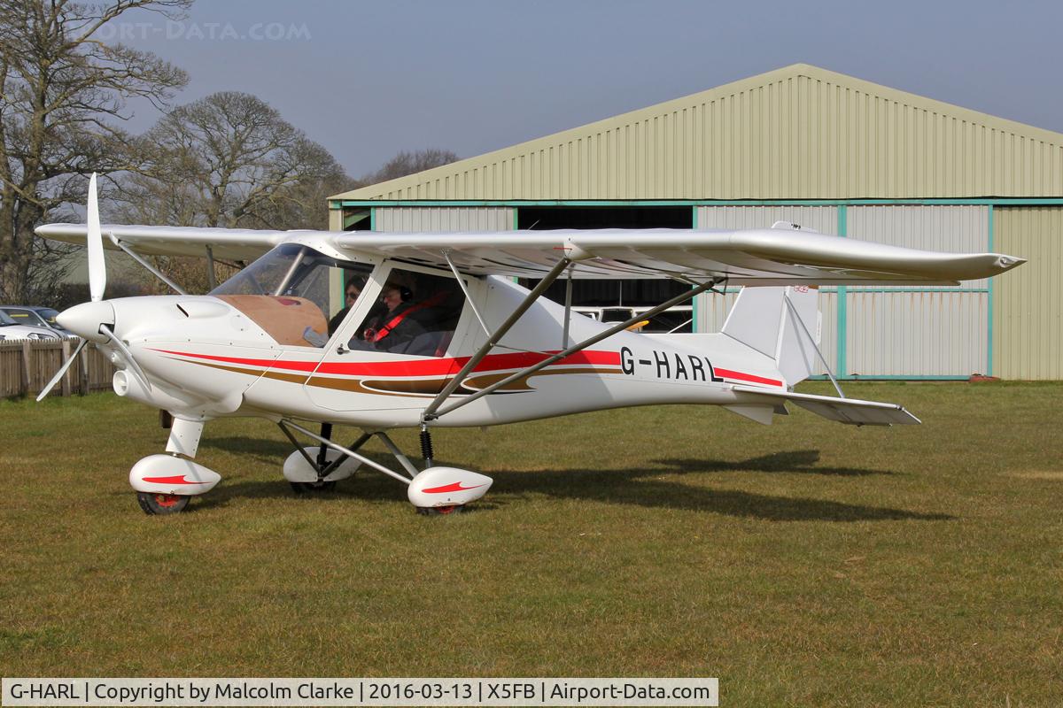 G-HARL, 2015 Comco Ikarus C42 FB100 Bravo C/N 1509-7418, Comco Ikarus C42 FB100 Bravo, a Fishburn Airfield resident, March 2013.