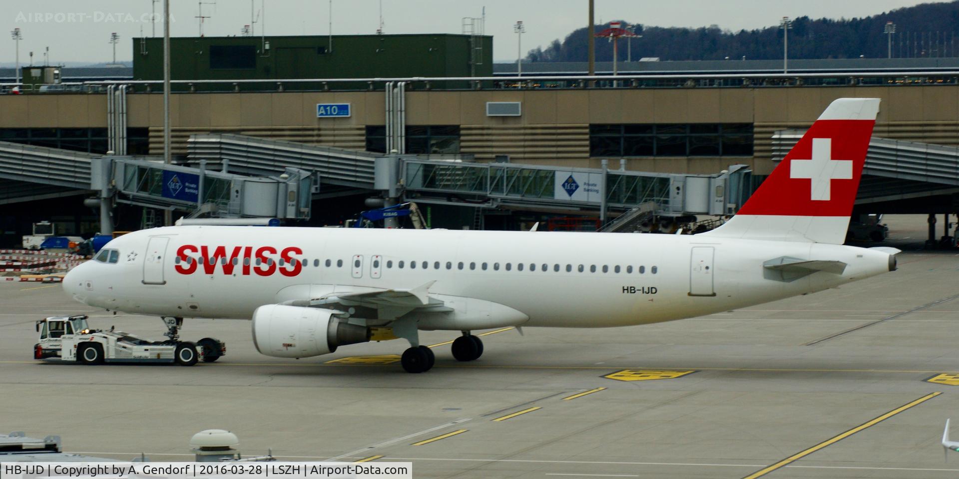 HB-IJD, 1995 Airbus A320-214 C/N 553, Swiss, is here at Zürich-Kloten(LSZH)