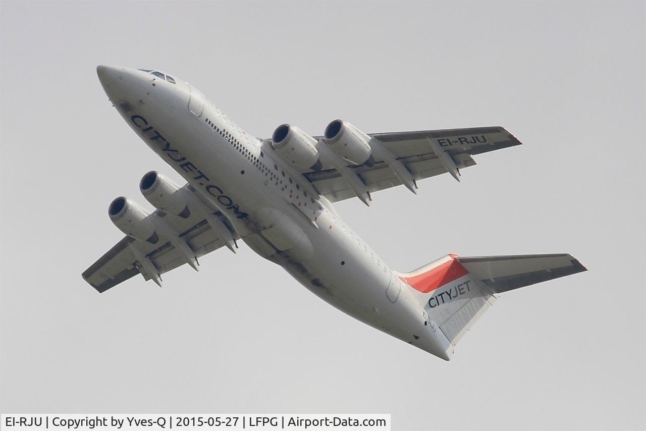 EI-RJU, 2000 British Aerospace Avro 146-RJ85A C/N E2367, British Aerospace RJ85A, Take off Rwy 27L, Roissy Charles De Gaulle Airport (LFPG-CDG)