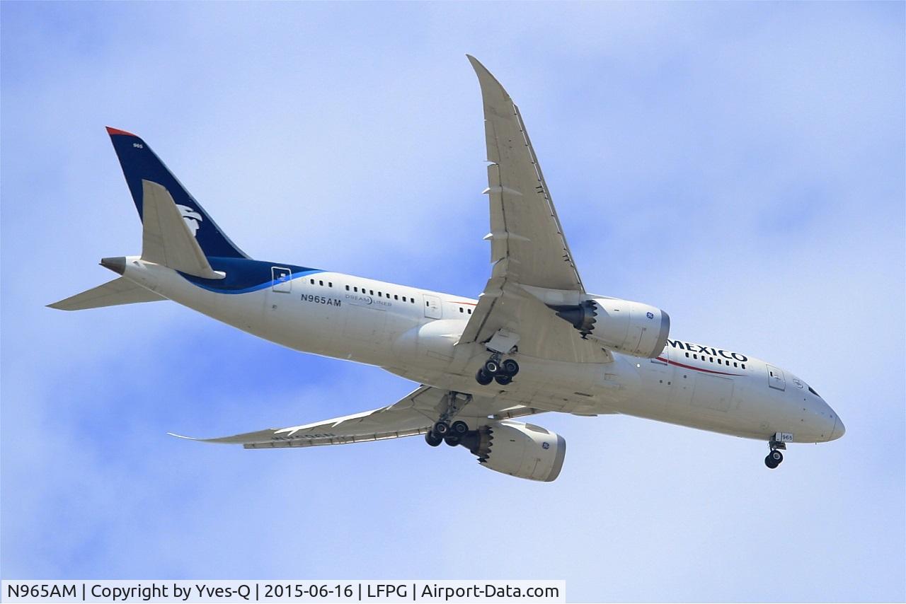 N965AM, 2013 Boeing 787-8 Dreamliner C/N 35308, Boeing 787-8 Dreamliner, Short approach rwy 08R, Roissy Charles De Gaulle Airport (LFPG-CDG)