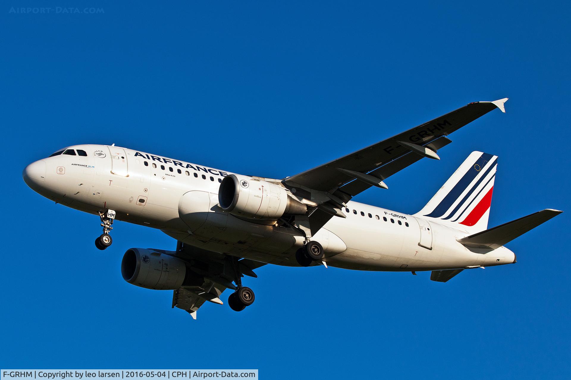 F-GRHM, 2000 Airbus A319-111 C/N 1216, Copenhagen 4.5.16