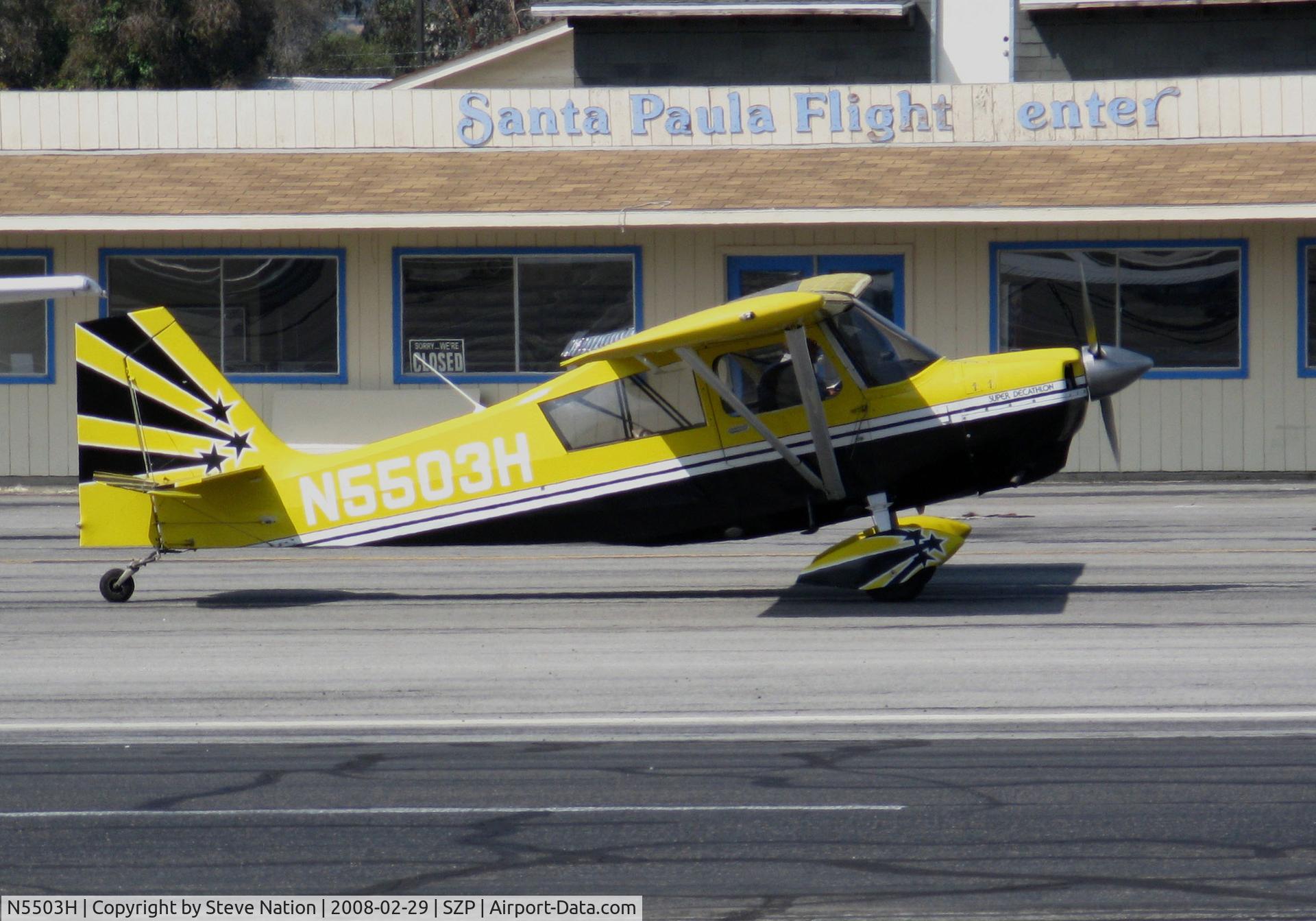 N5503H, 1978 Bellanca 8KCAB Super Decathlon C/N 413-78, Locally-based 1978 Bellanca 8KCAP Super Decathlon taxiing @ Santa Paula Airport, CA