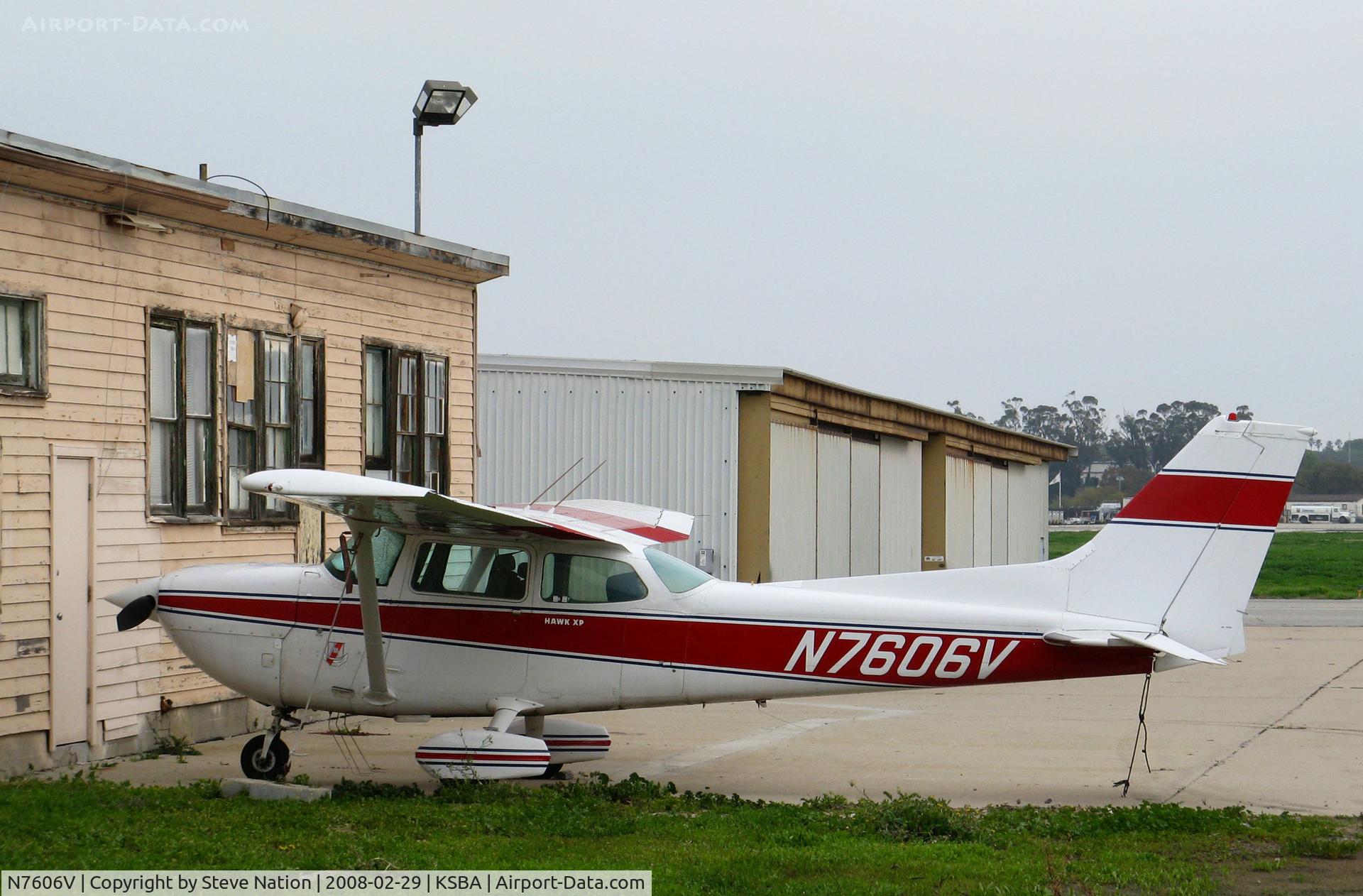 N7606V, 1977 Cessna R172K Hawk XP C/N R1722311, Locally-based 1977 R172K Hawk XP @ Santa Barbara Municipal Airport, CA (now registered to Lufkin, TX owner)