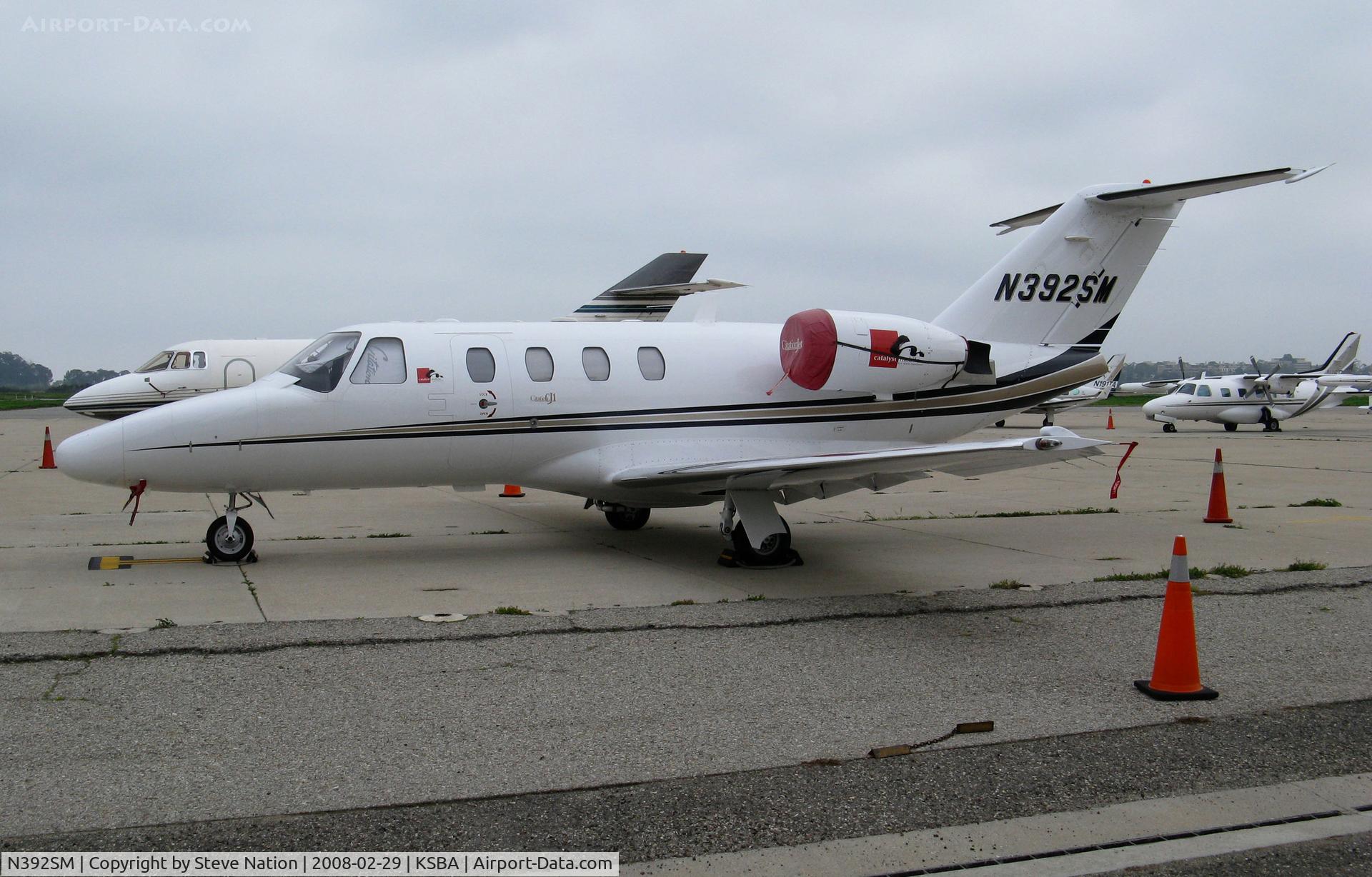 N392SM, 2000 Cessna 525 CitationJet CJ1 C/N 525-0392, Pacific Flight Services 2000 Cessna 525 @ Santa Barbara Municipal Airport, CA home base