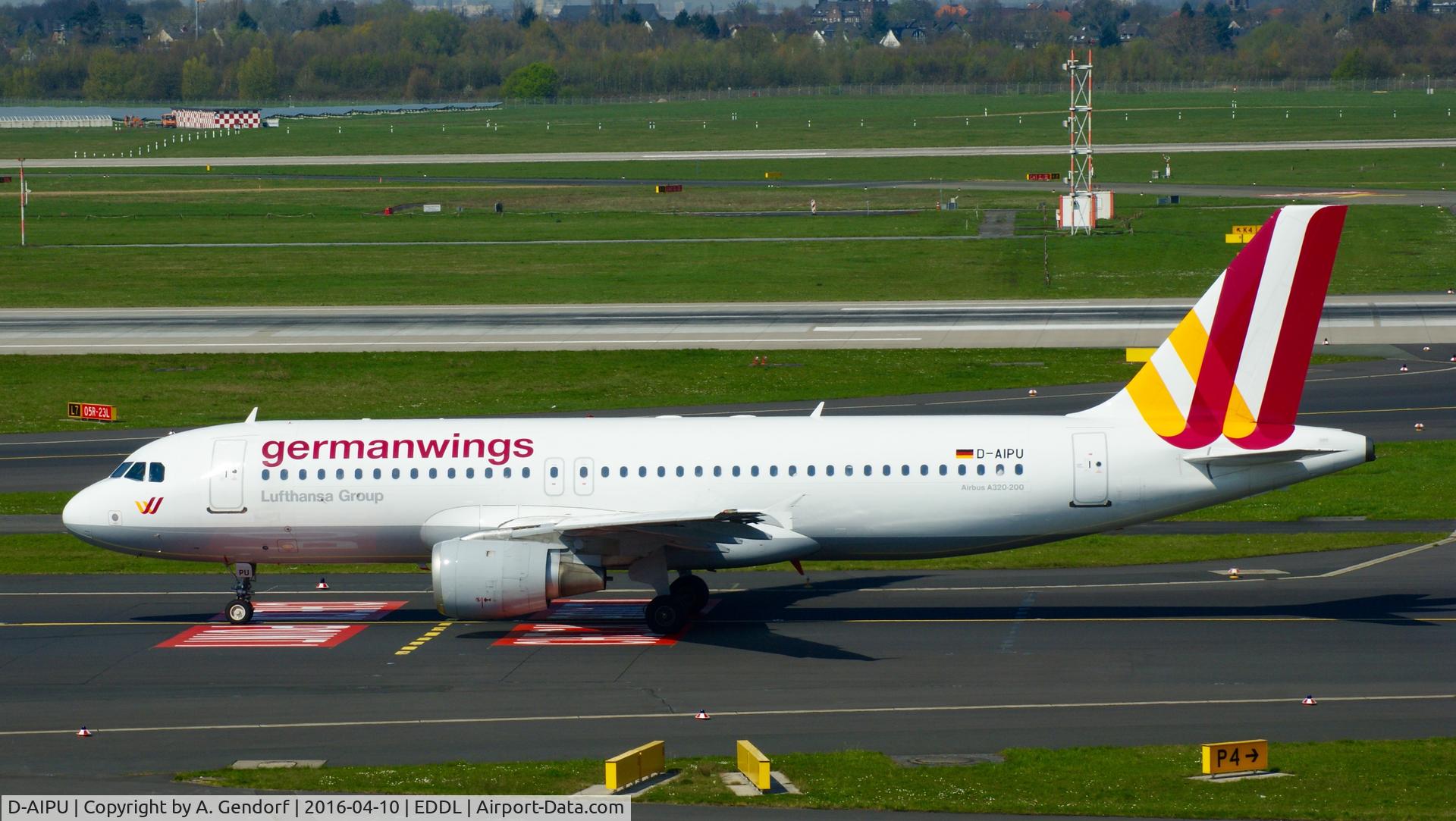 D-AIPU, 1990 Airbus A320-211 C/N 135, Germanwings, is here at Düsseldorf Int'l(EDDL)