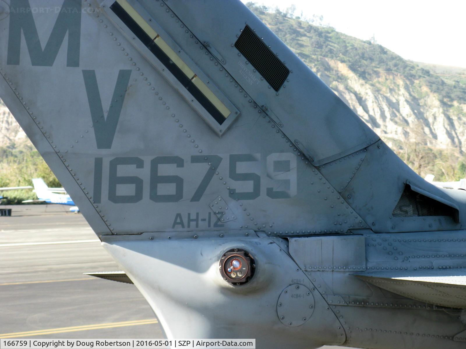 166759, 2005 Bell AH-1Z Viper C/N Not found 166759, Bell Textron AH-1Z COBRA/VIPER, two General Electric T700-GE-401C/C Turboshafts 1,800 shp each. BUNO, This aircraft the very first production Bureau Number AH-1Z for USMC.