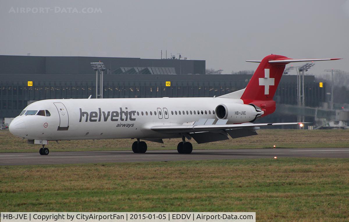 HB-JVE, 1993 Fokker 100 (F-28-0100) C/N 11459, Helvetic Airways (OAW/2L)