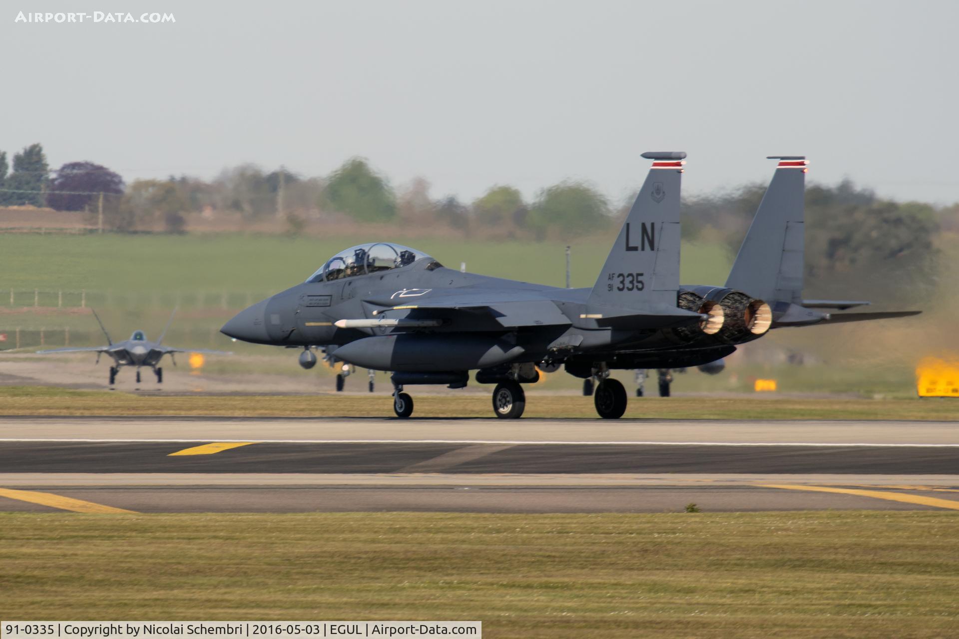 91-0335, 1991 McDonnell Douglas F-15E Strike Eagle C/N 1242/E200, Morning wave launch