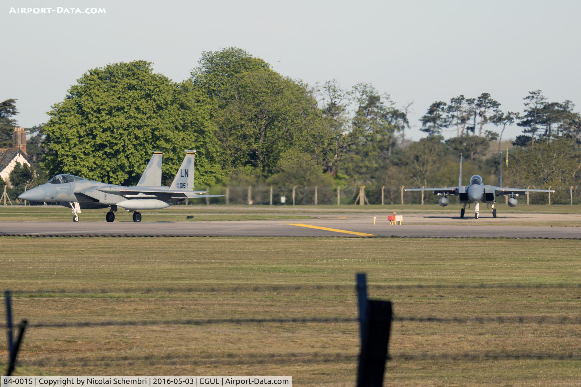 84-0015, 1984 McDonnell Douglas F-15C Eagle C/N 0925/C318, Taxing out for the morning wave