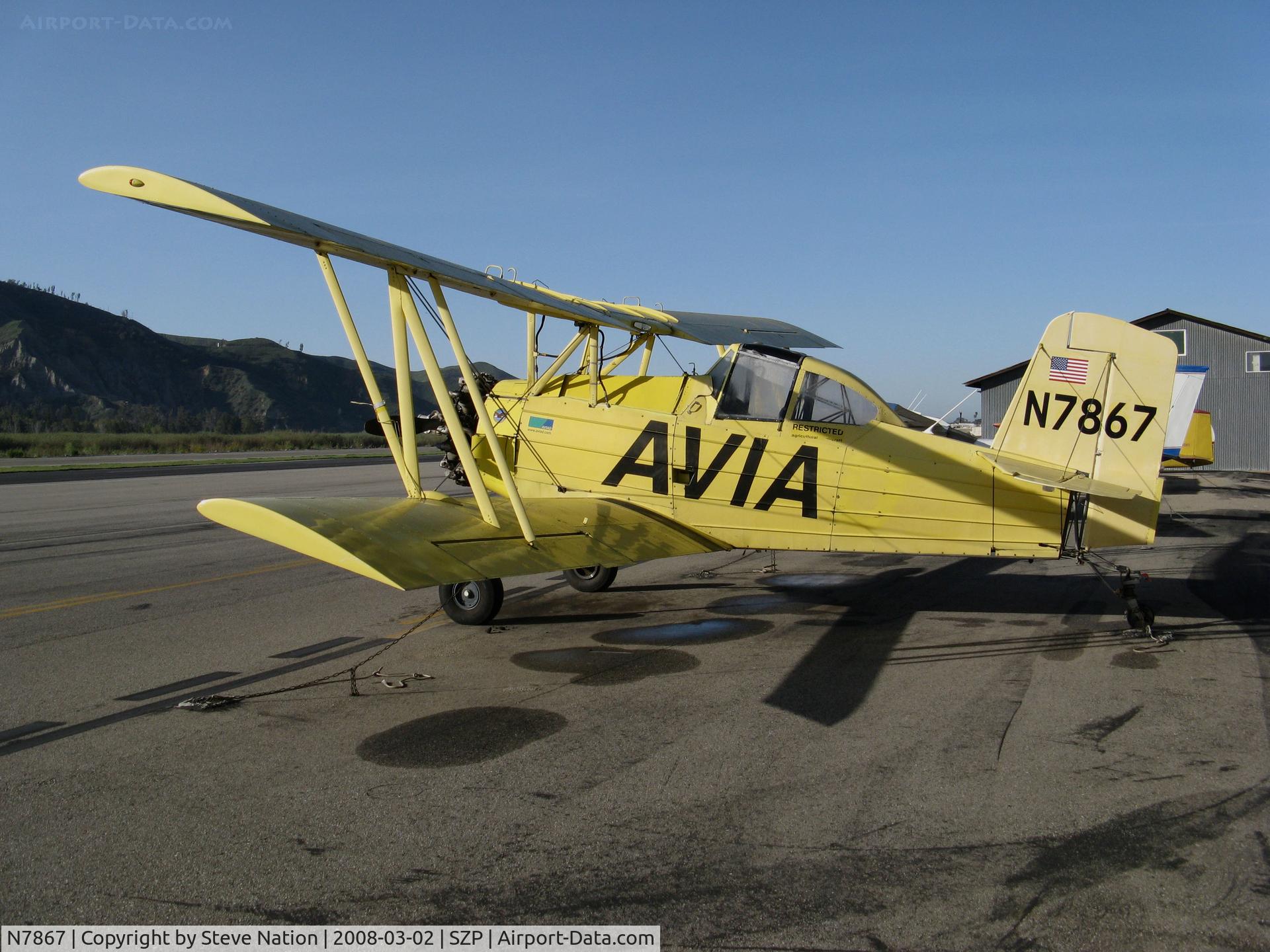 N7867, 1972 Grumman-Schweizer G-164A C/N 999, AVIA uses this 1972 Grumman-Schweizer G-164A Ag-Cat seen @ Santa Paula Airport, CA for banner towing in the LA Area