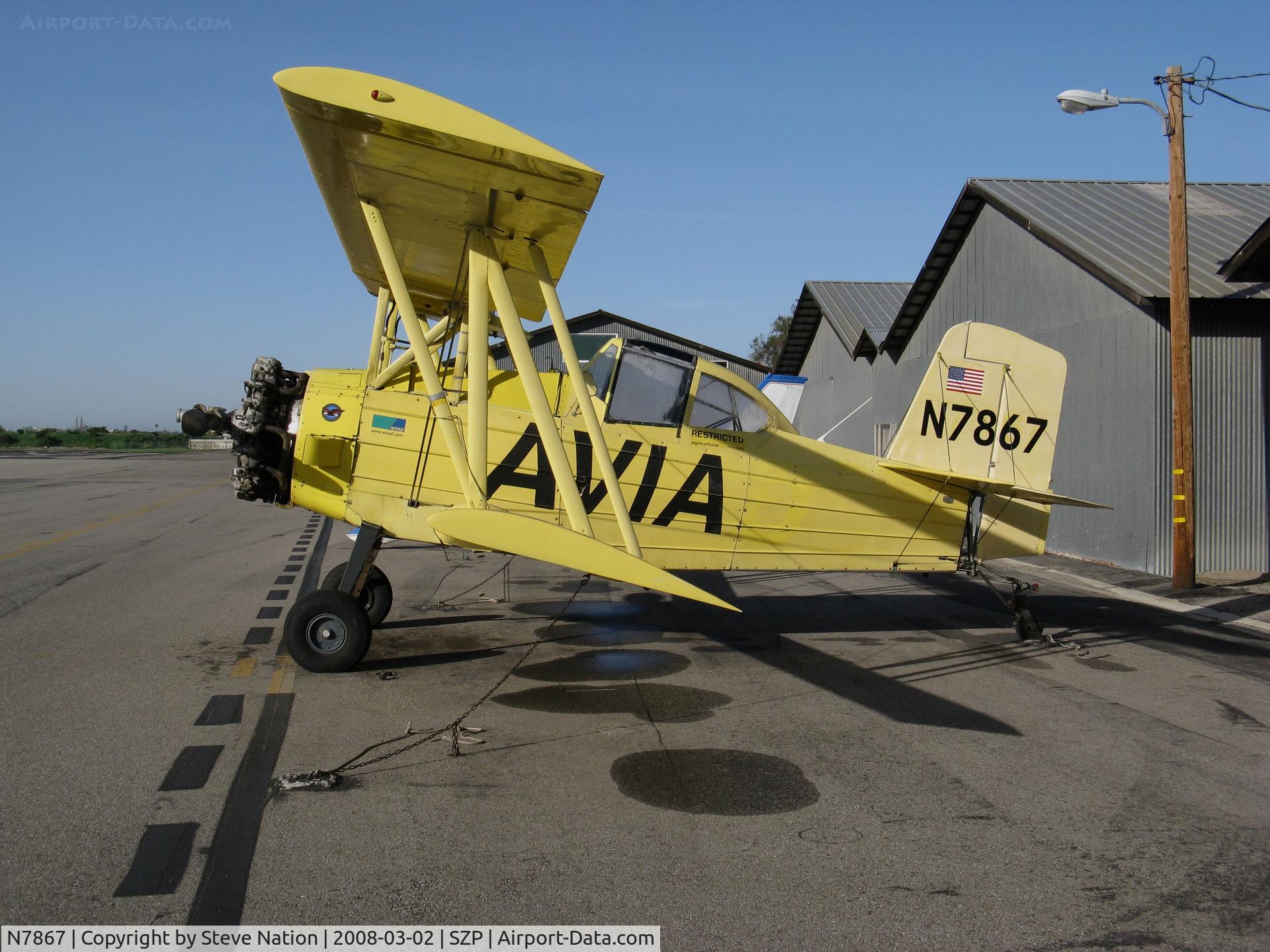 N7867, 1972 Grumman-Schweizer G-164A C/N 999, AVIA uses this 1972 Grumman-Schweizer G-164A Ag-Cat seen @ Santa Paula Airport, CA for banner towing in the LA Area