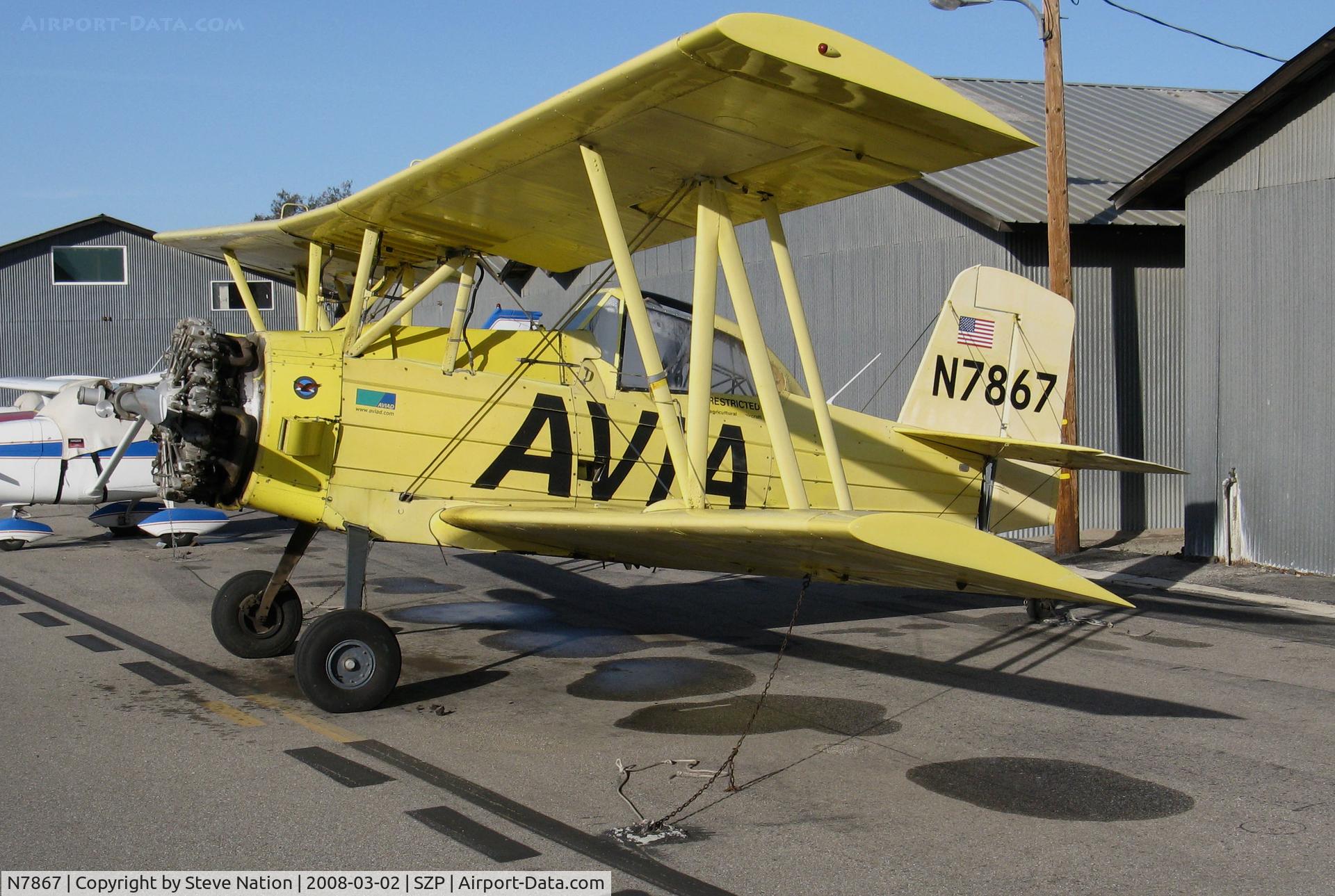 N7867, 1972 Grumman-Schweizer G-164A C/N 999, AVIA uses this 1972 Grumman-Schweizer G-164A Ag-Cat seen @ Santa Paula Airport, CA for banner towing in the LA Area