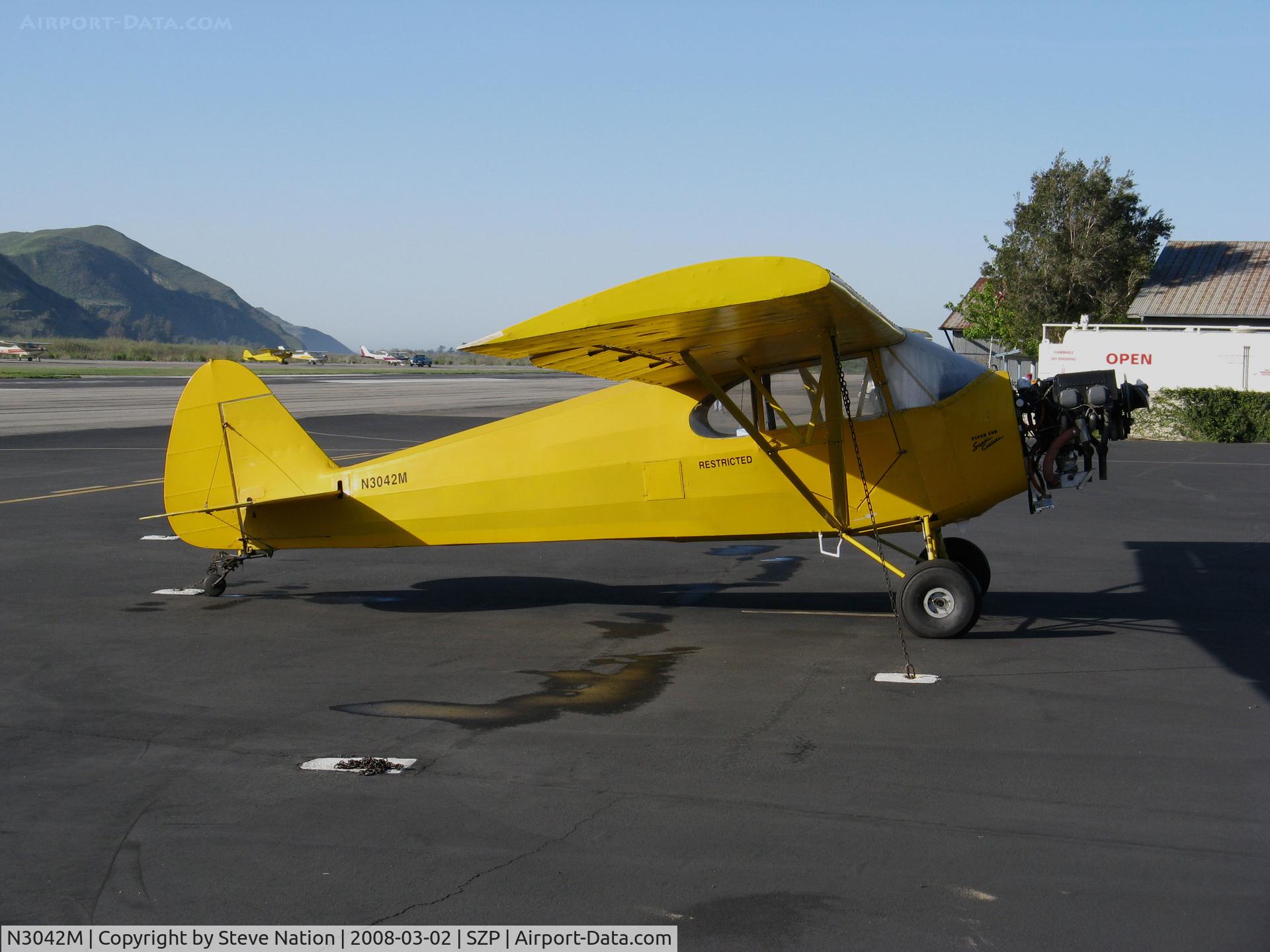 N3042M, 1947 Piper PA-12 Super Cruiser C/N 12-1734, Wyoming Services (Cheyenne, WY) used this 1947 Piper PA-12 based @ Santa Paula Airport, CA for banner towing in the winter months