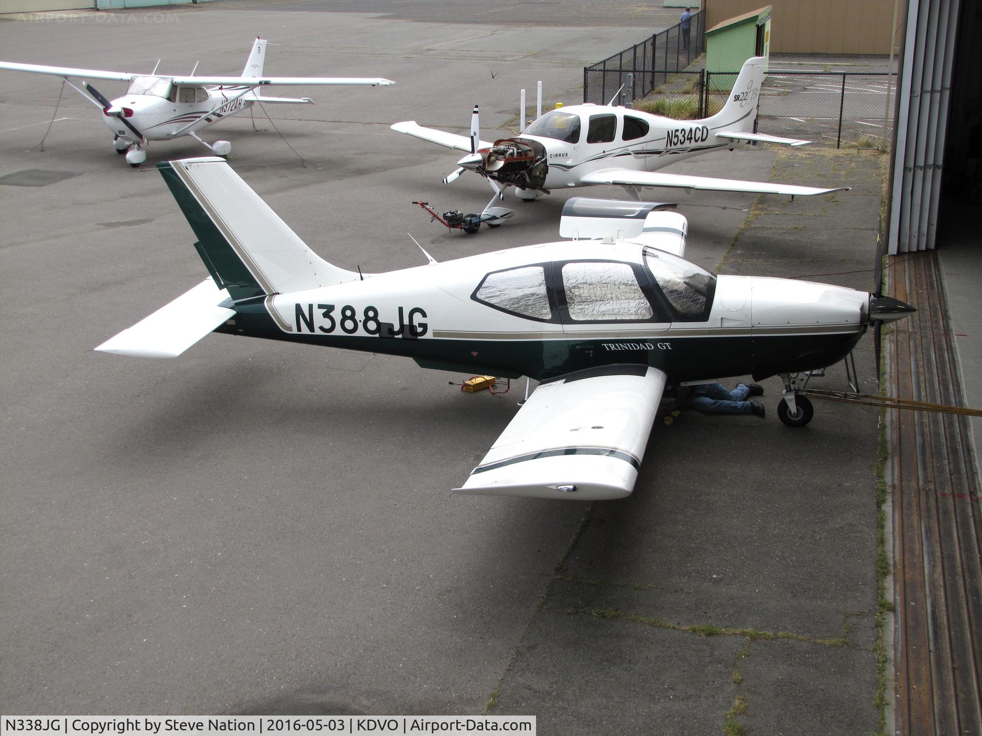 N338JG, 2000 Socata TB21 C/N 2021, Locally-based 2000 Socata TB21 Trinidad from observation deck @ Gnoss Field, Novato, CA