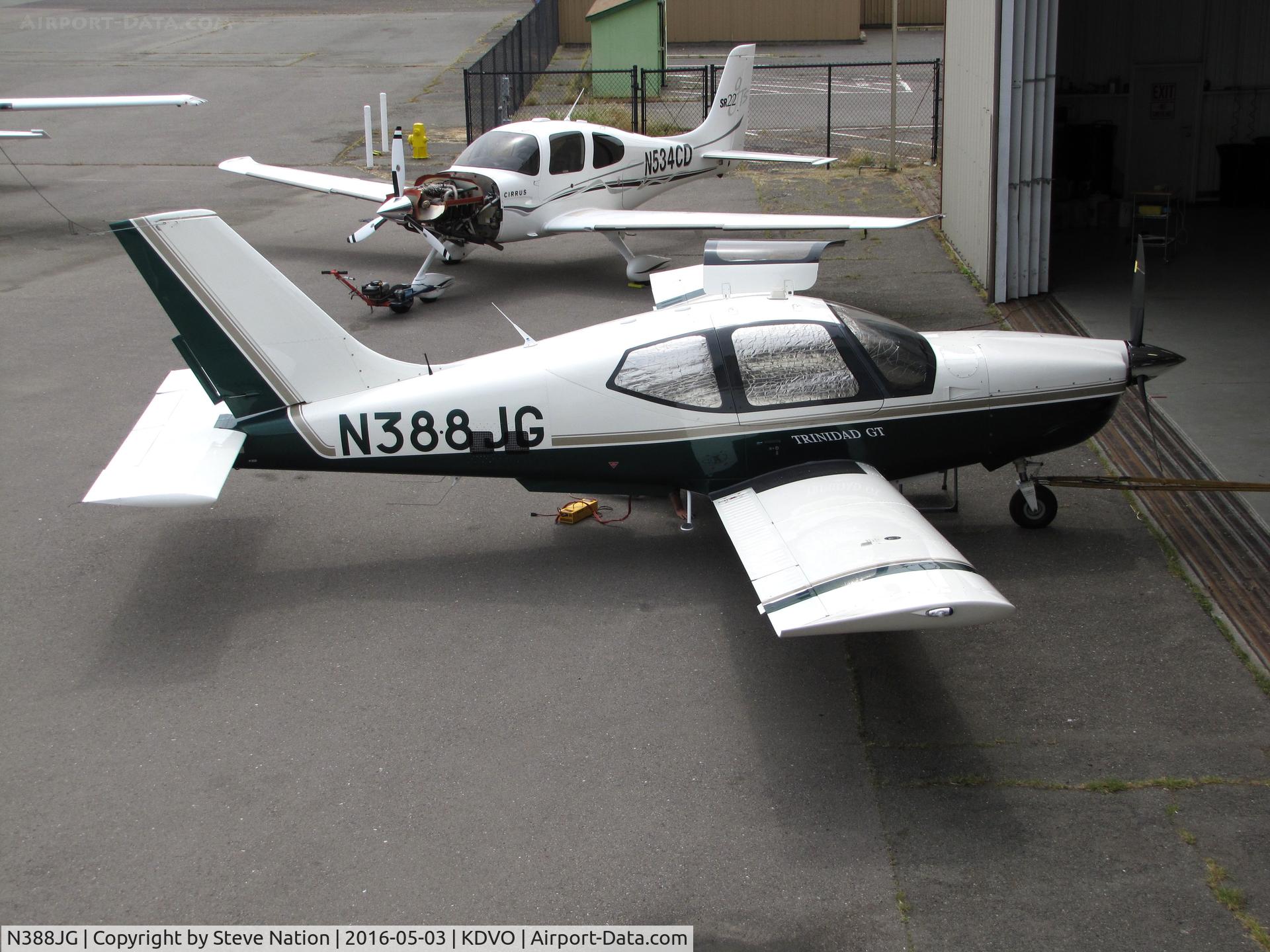 N388JG, 2000 Socata TB-21 TC Trinidad C/N 2021, Locally-based 2000 Socata TB21 Trinidad from observation deck @ Gnoss Field, Novato, CA