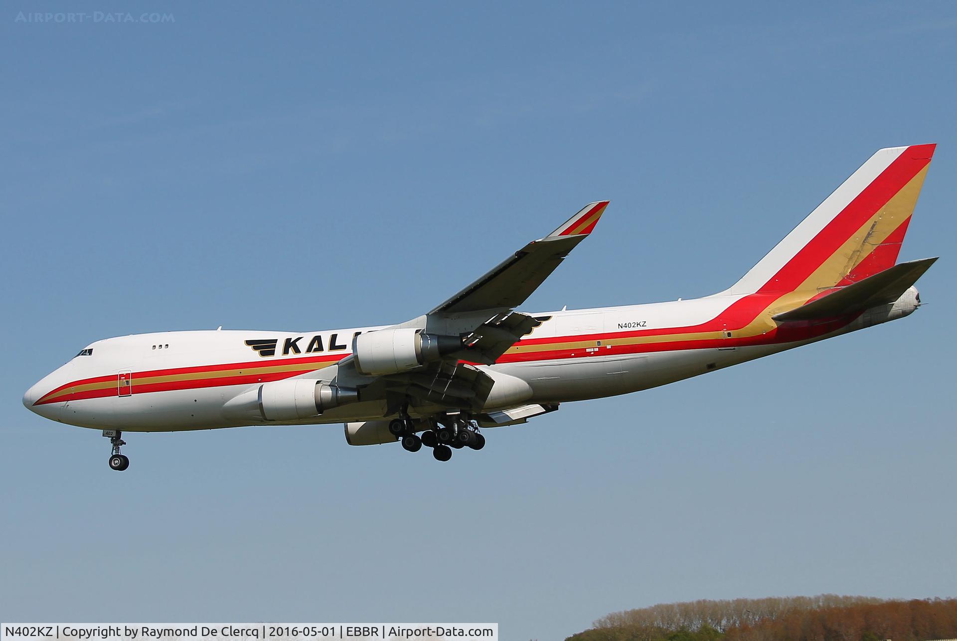 N402KZ, 2005 Boeing 747-481F C/N 34017, Landing at Brussels rwy 01.