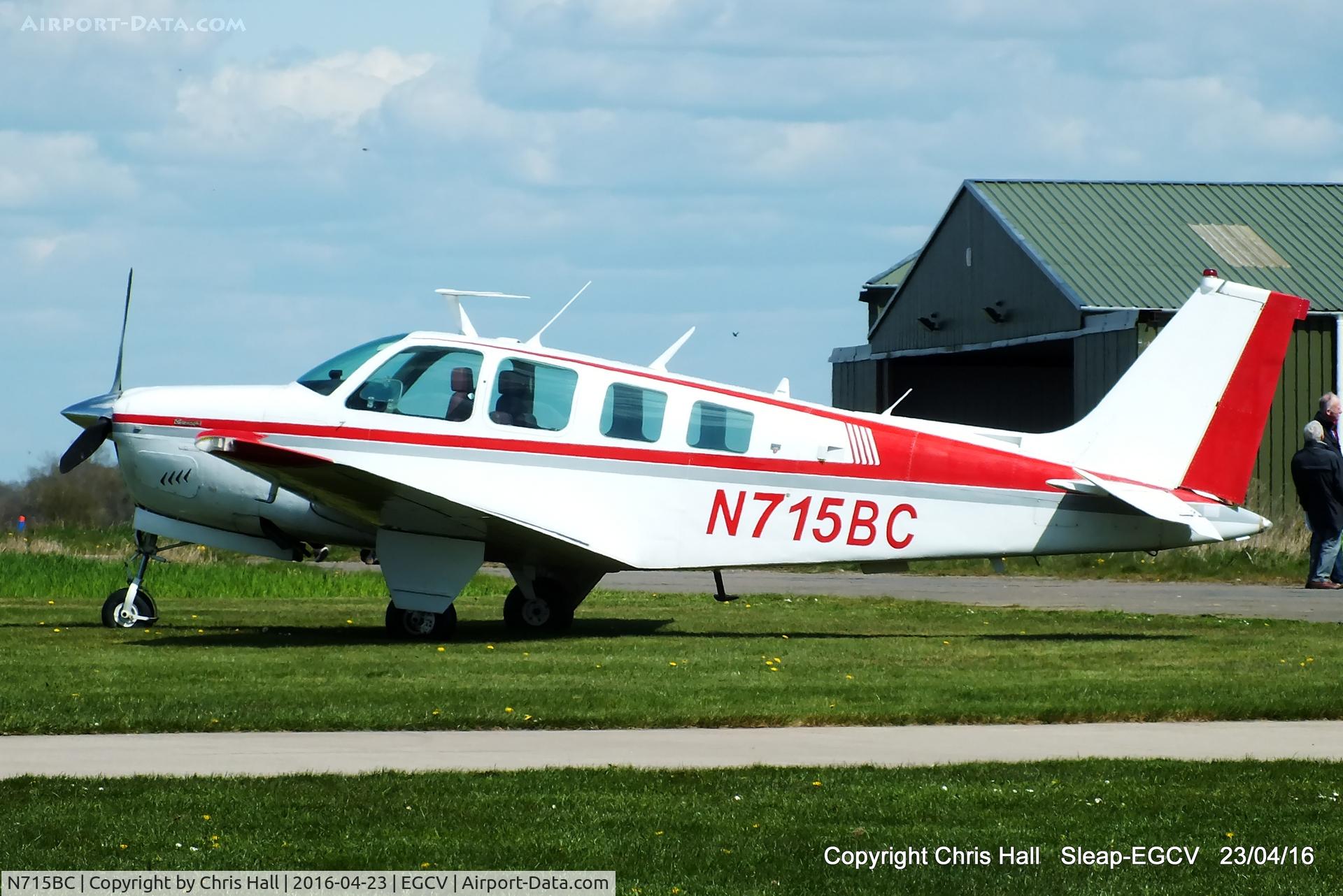 N715BC, 1975 Beech A36 Bonanza 36 C/N E782, at Sleap