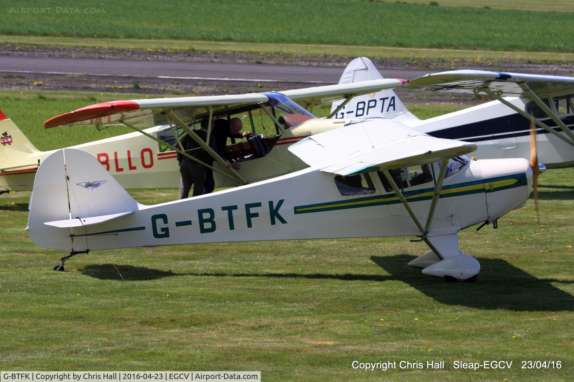 G-BTFK, 1947 Taylorcraft BC-12D Twosome C/N 10540, at Sleap