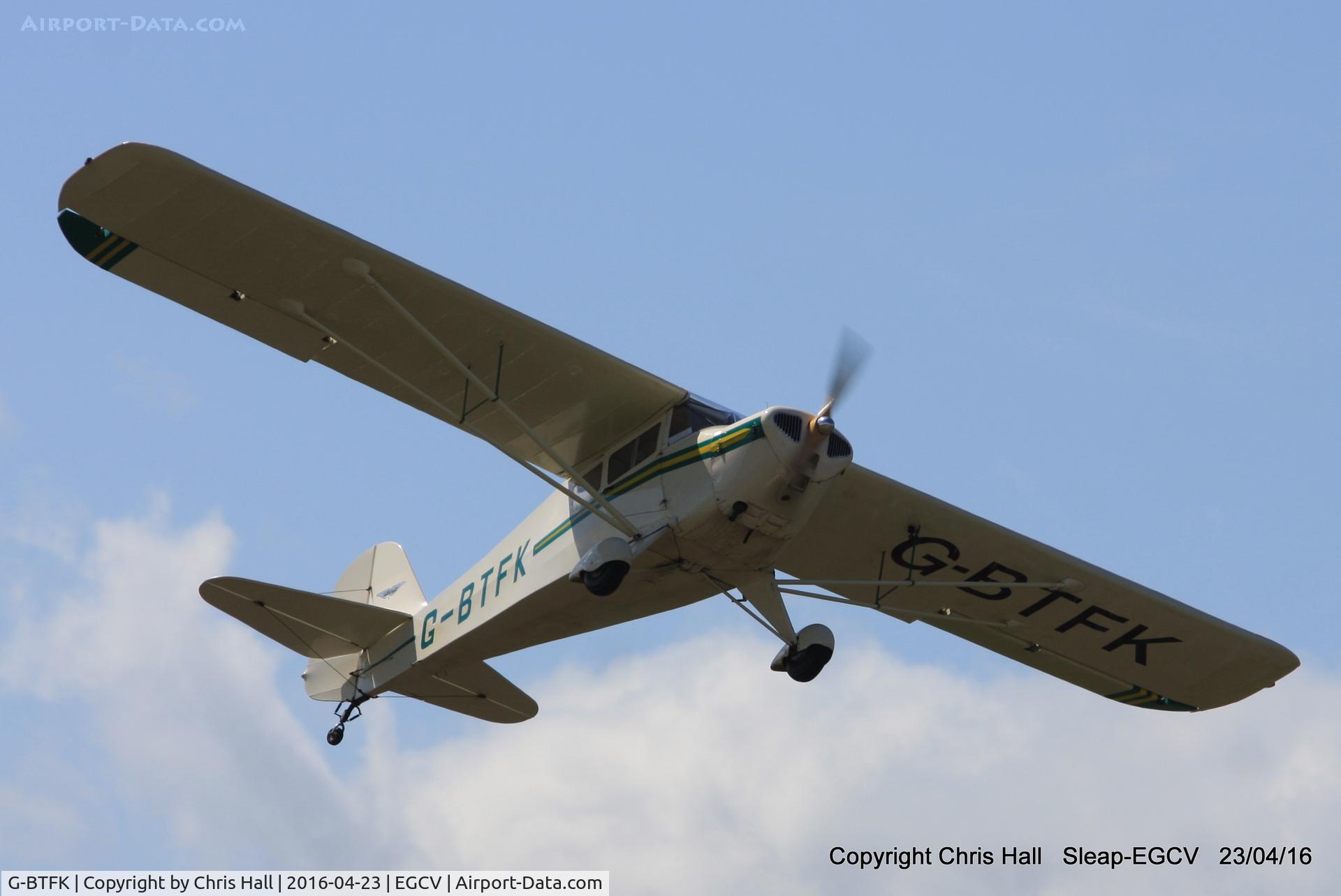 G-BTFK, 1947 Taylorcraft BC-12D Twosome C/N 10540, at Sleap