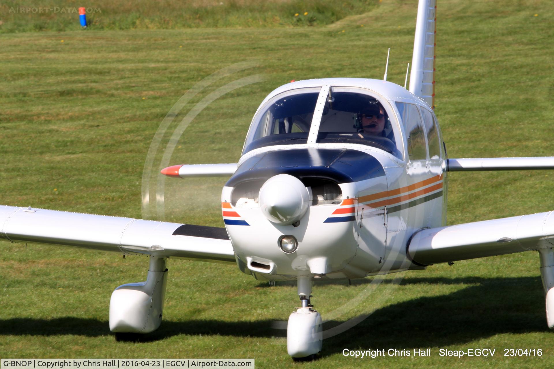 G-BNOP, 1987 Piper PA-28-161 Cherokee Warrior II C/N 2816027, at Sleap