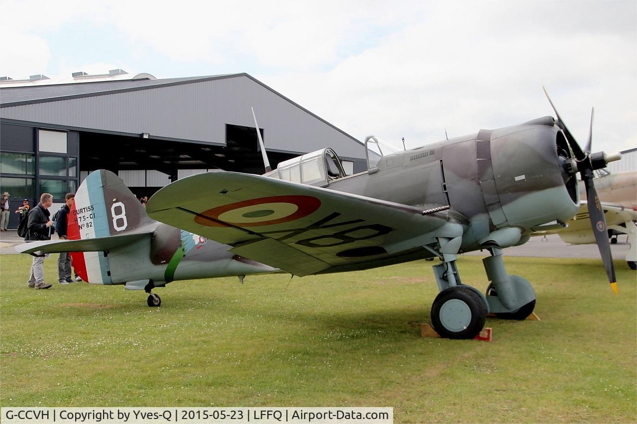 G-CCVH, 1939 Curtiss H-75A-1 C/N 12881, Curtiss H-75A-1, Static display, La Ferté-Alais airfield (LFFQ) Airshow 2015