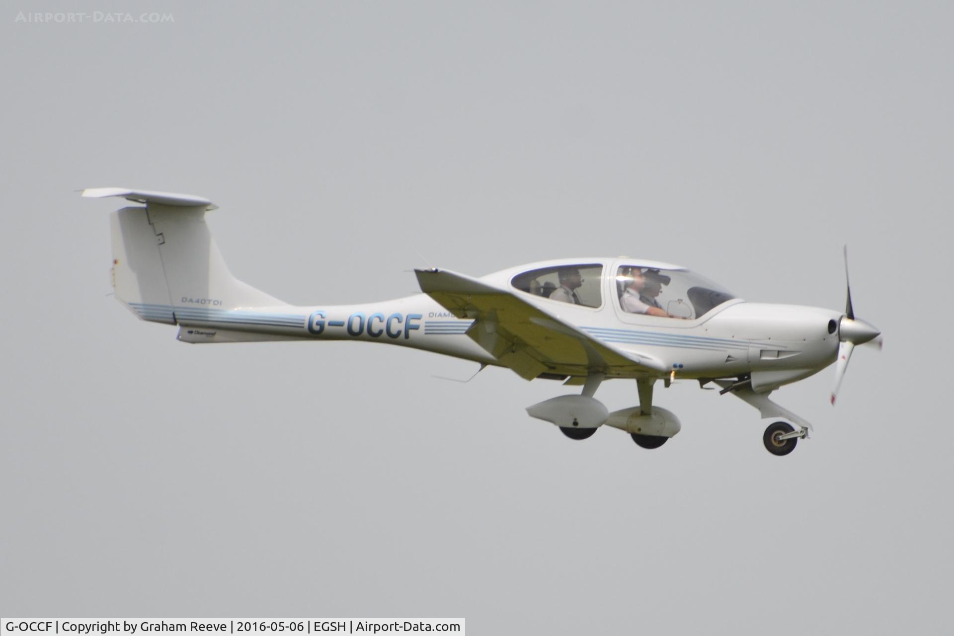 G-OCCF, 2006 Diamond DA-40D Diamond Star C/N D4.229, Landing at Norwich.