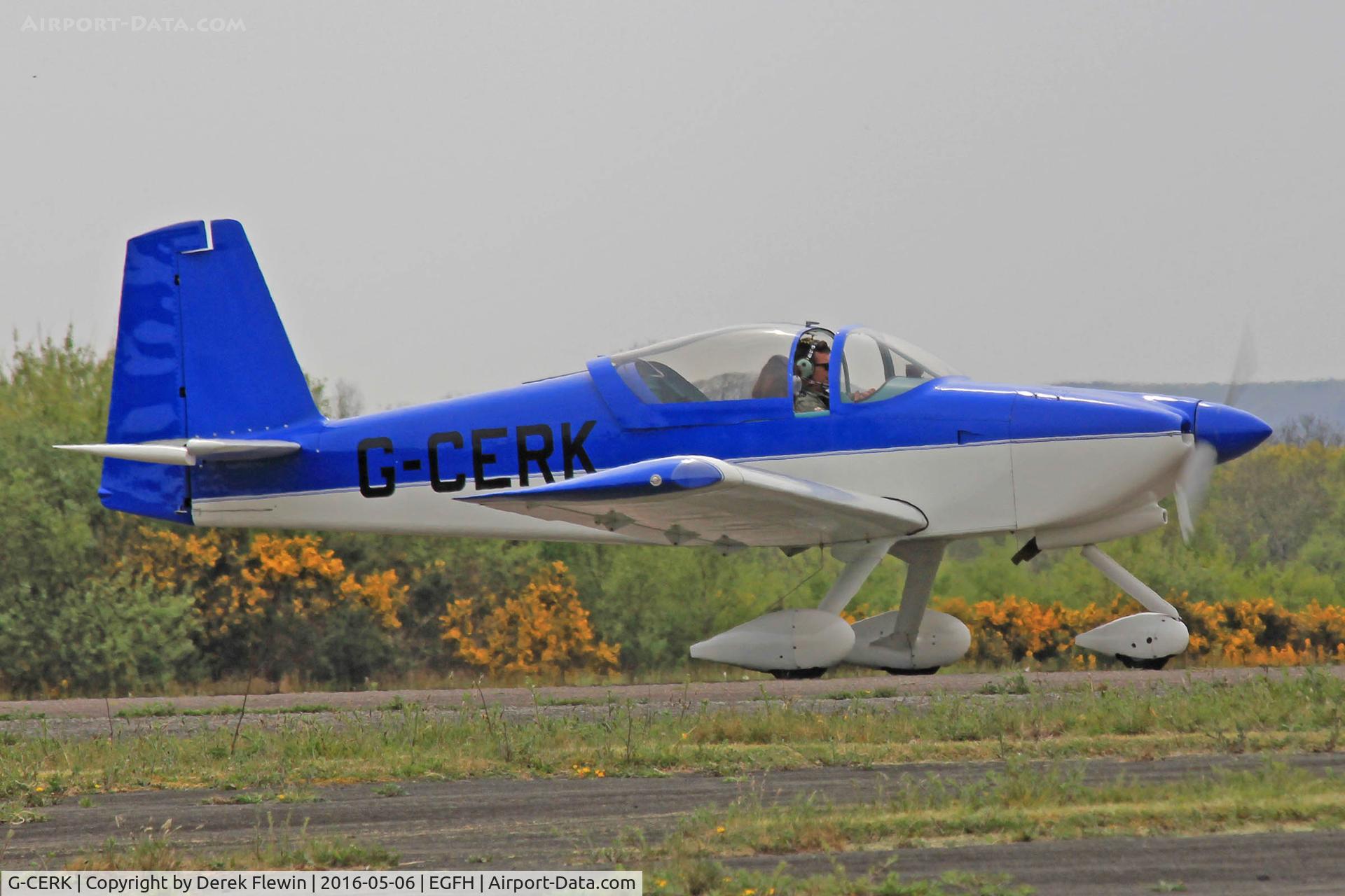 G-CERK, 2007 Vans RV-9A C/N PFA 320-14049, RV-9A, Swansea resident, seen taxxing out.