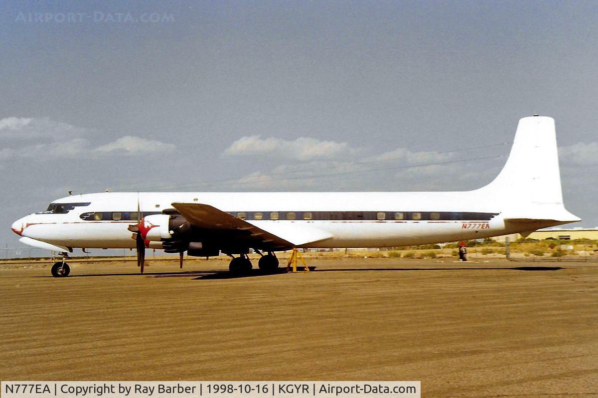 N777EA, 1958 Douglas DC-7C Seven Seas Seven Seas C/N 45549, Douglas DC-7C [45549] Phoenix-Goodyear~16/10/1998