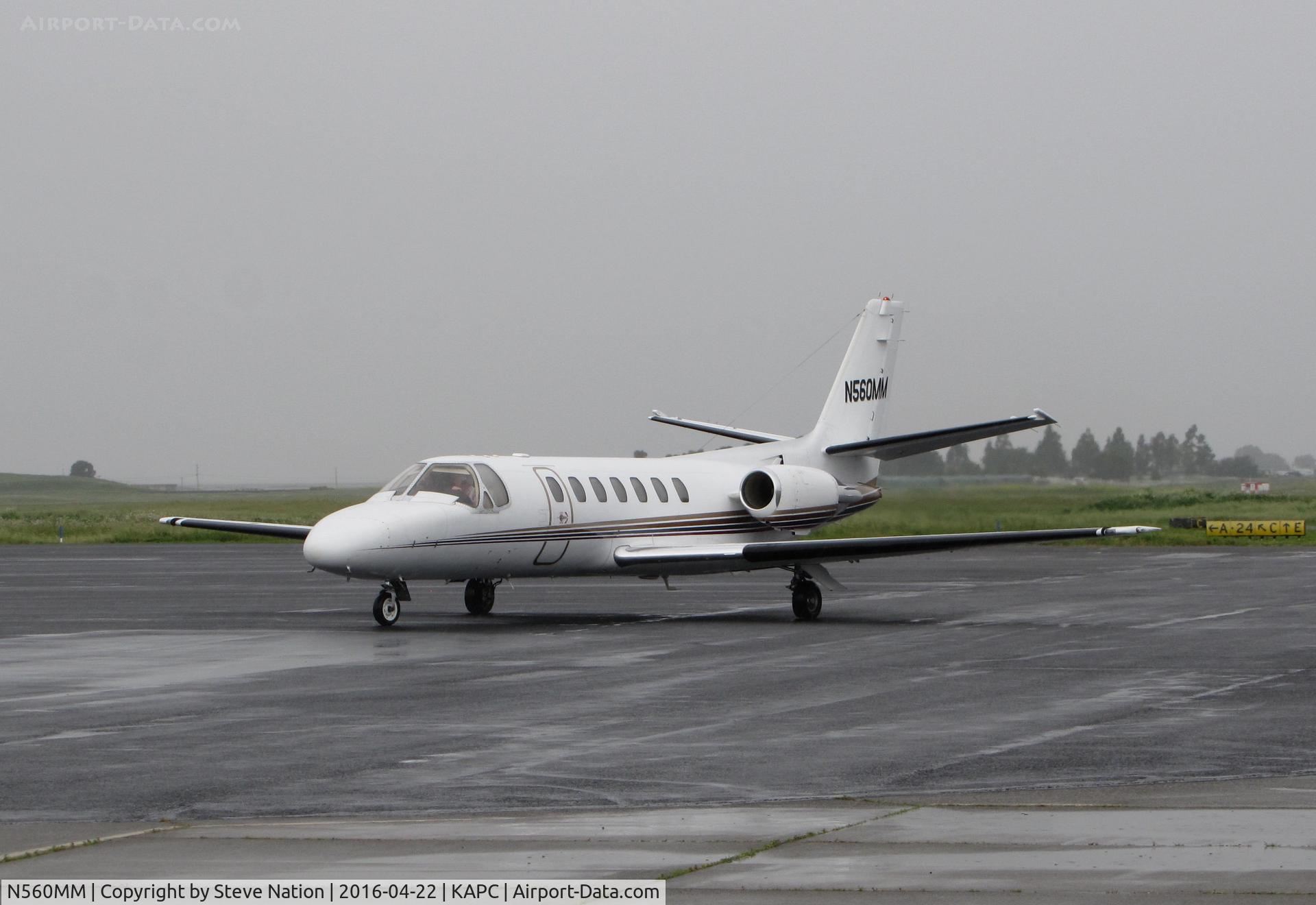 N560MM, 1993 Cessna 560 C/N 5600228, BPJ Aviation (Amarillo, TX) Cessna 560 Citation taxis in to Napa Jet Center ramp @ Napa County Airport, CA